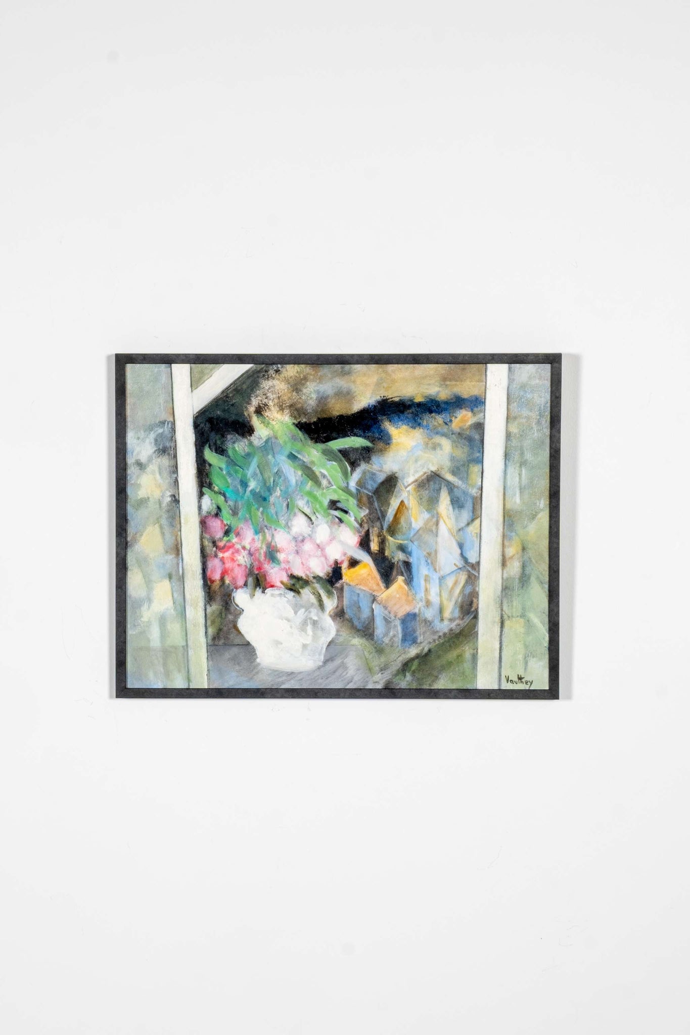 Dreamy Window Scene Framed Painting