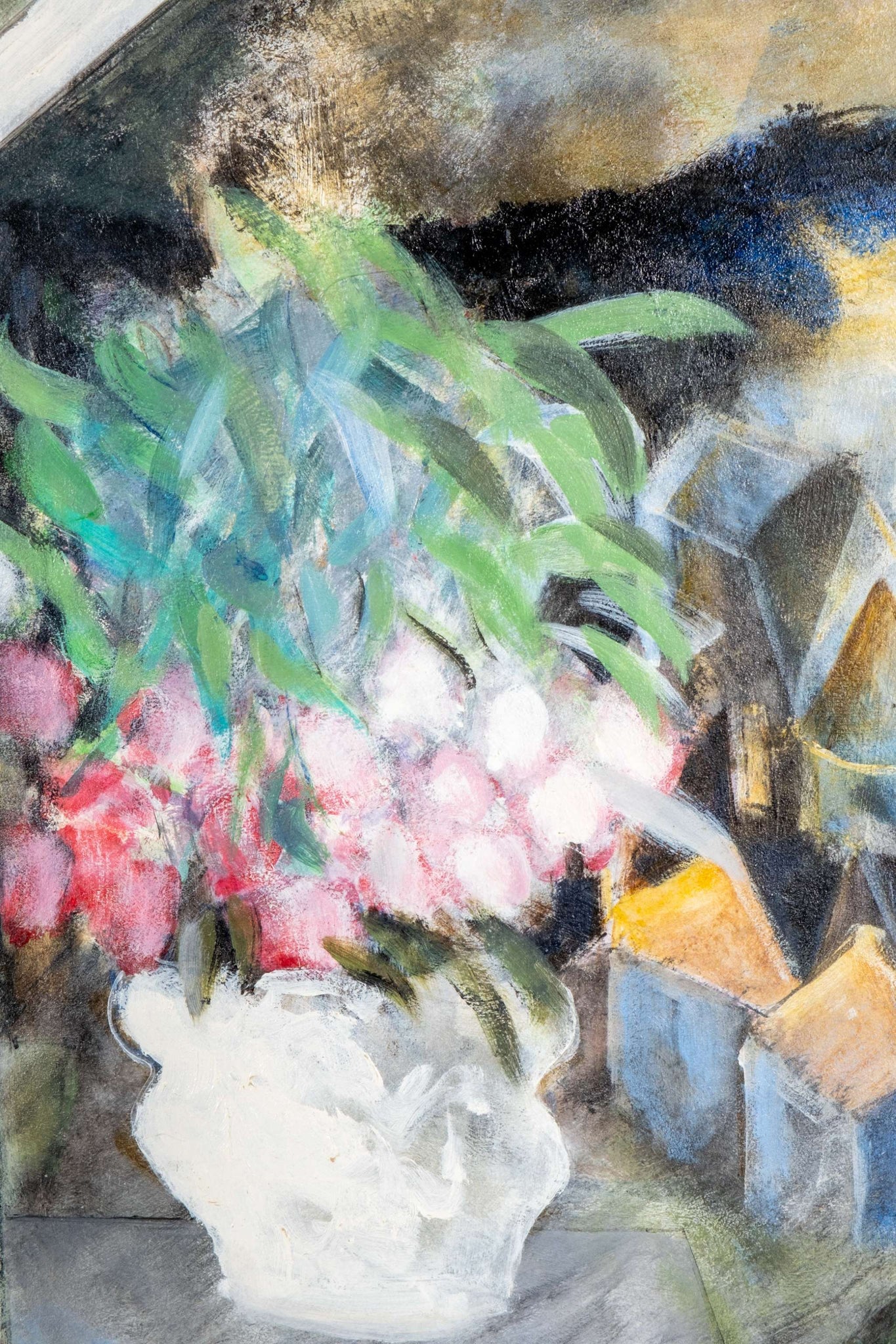 Dreamy Window Scene Framed Painting