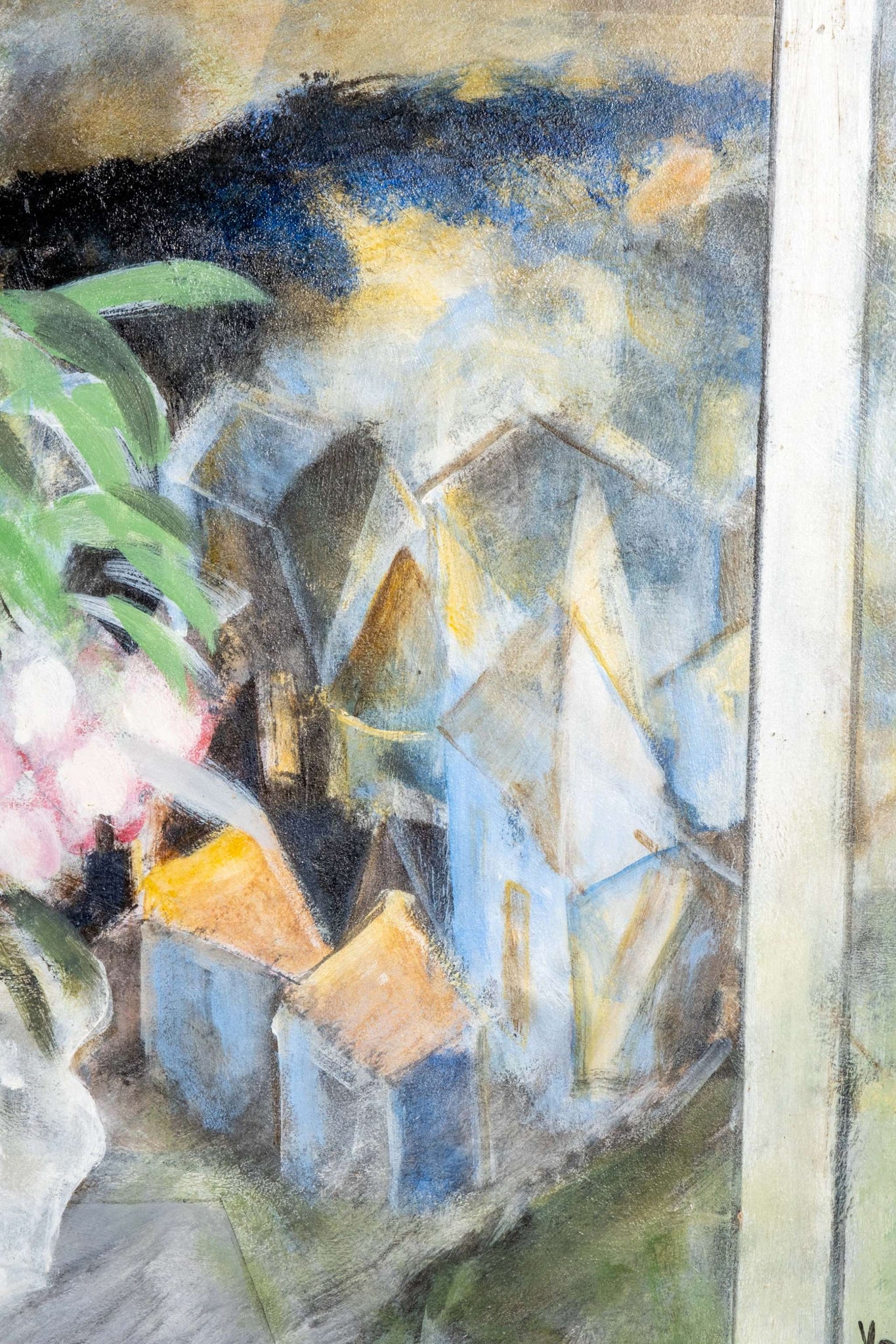 Dreamy Window Scene Framed Painting