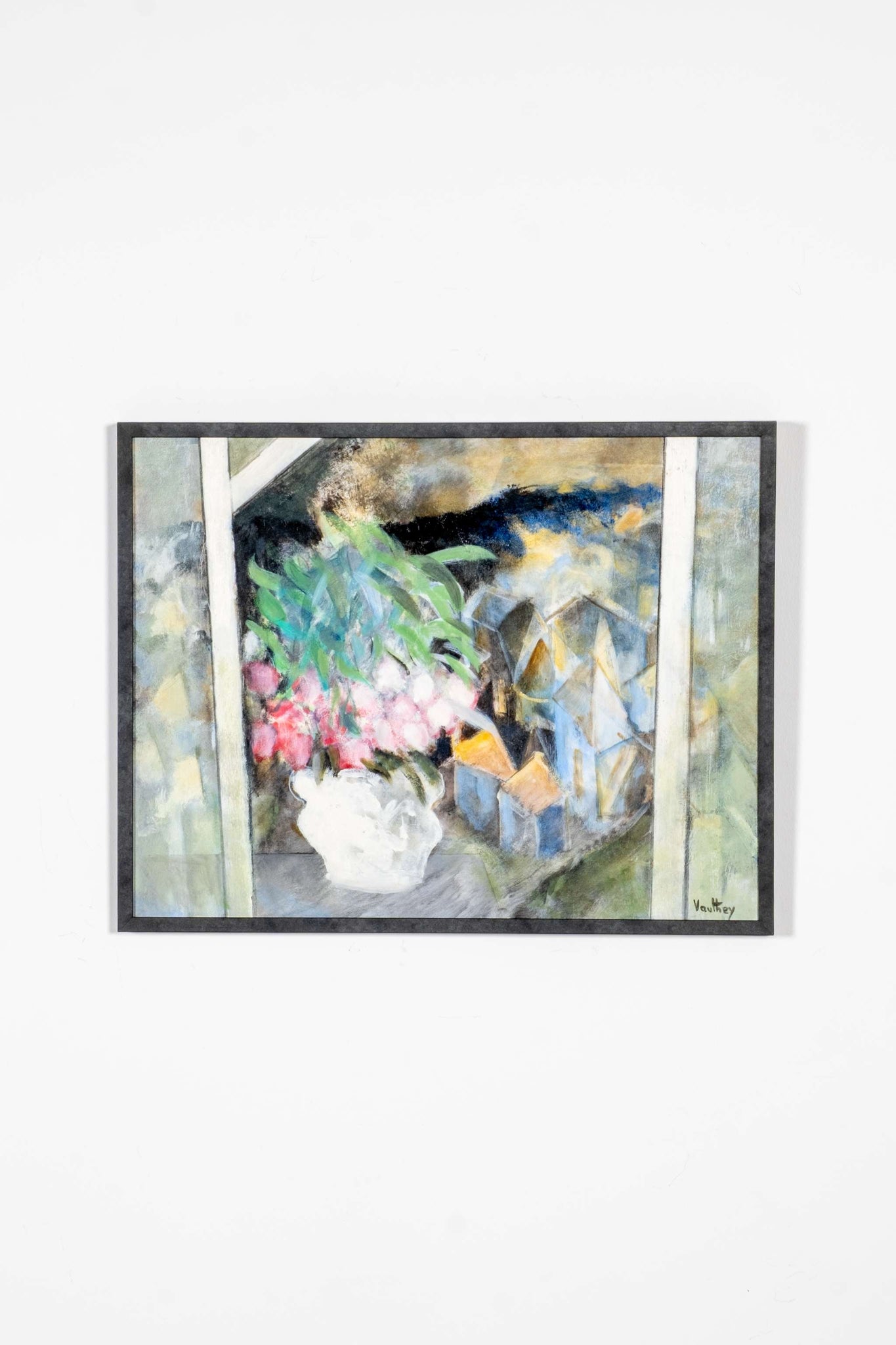 Dreamy Window Scene Framed Painting