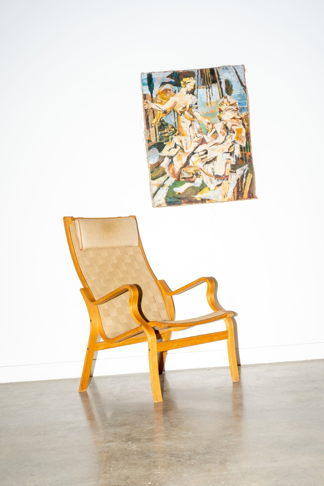 Vintage Eva Woven Bentwood Armchair by Bruno Mathssen | Bonne Choice