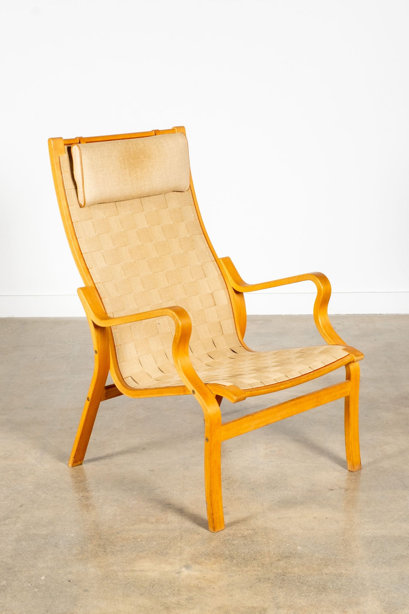 Vintage Eva Woven Bentwood Armchair by Bruno Mathssen | Bonne Choice