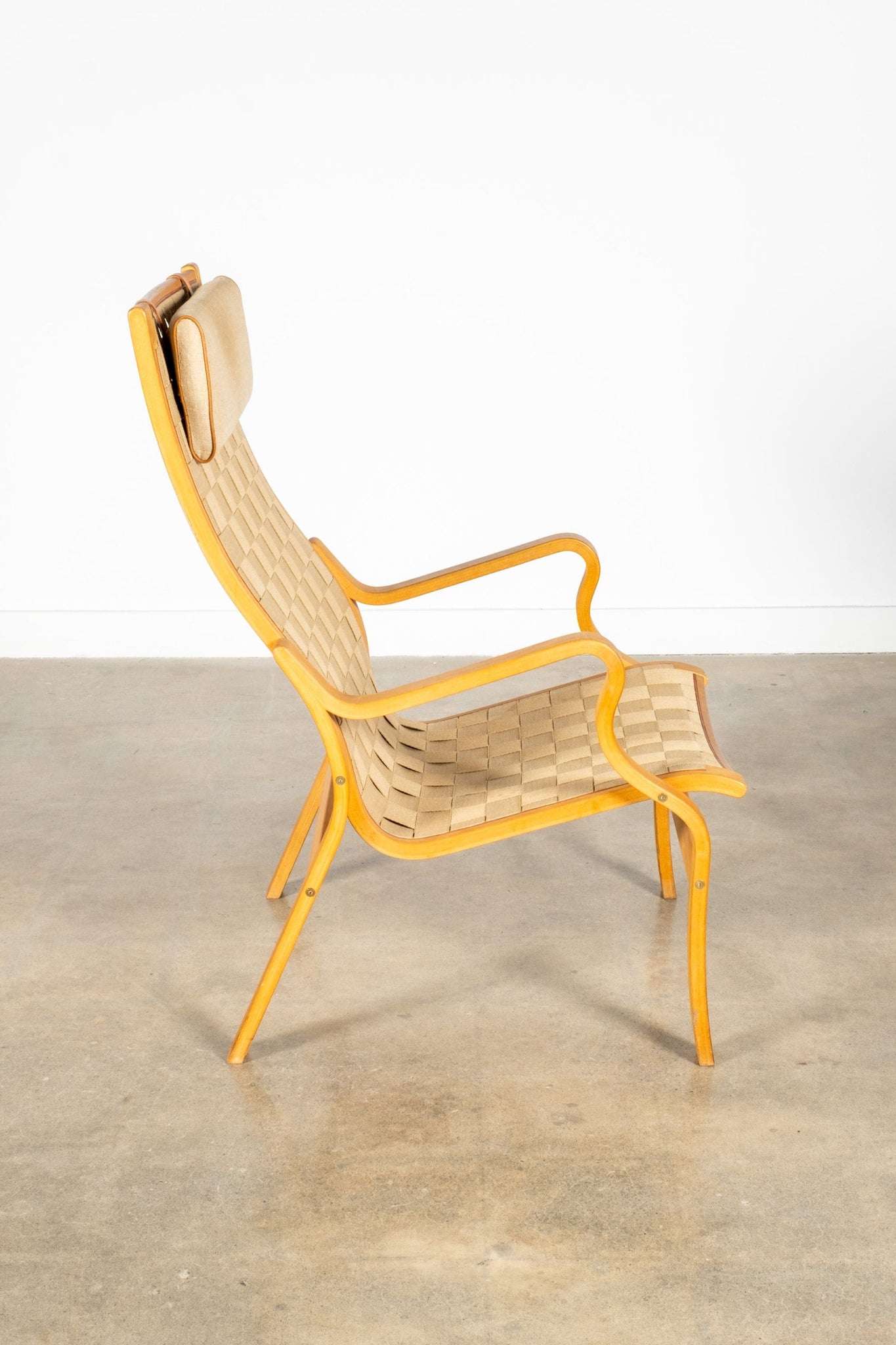 Vintage Eva Woven Bentwood Armchair by Bruno Mathssen | Bonne Choice