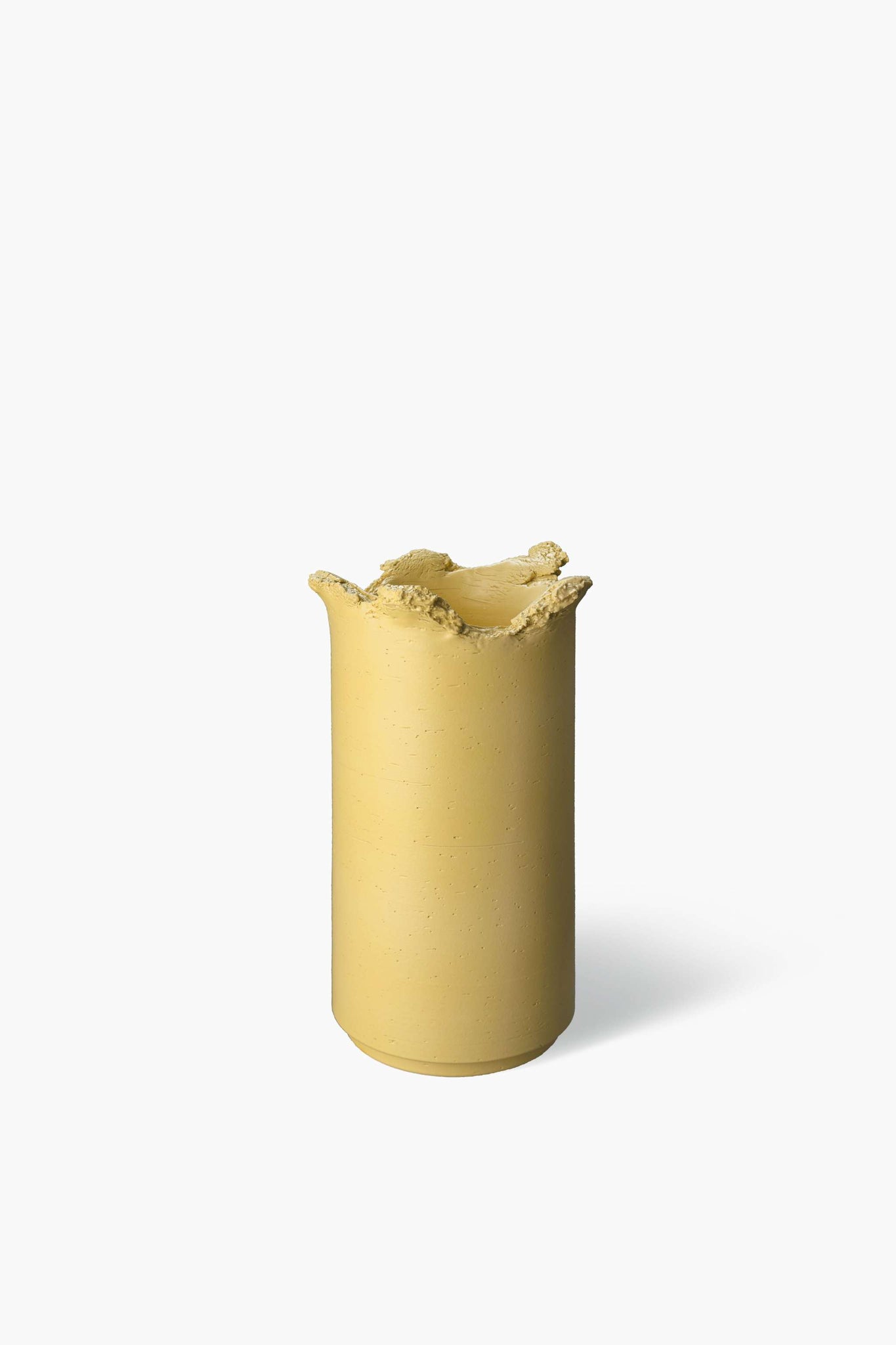Hand-Torn Clay Vase, Tall
