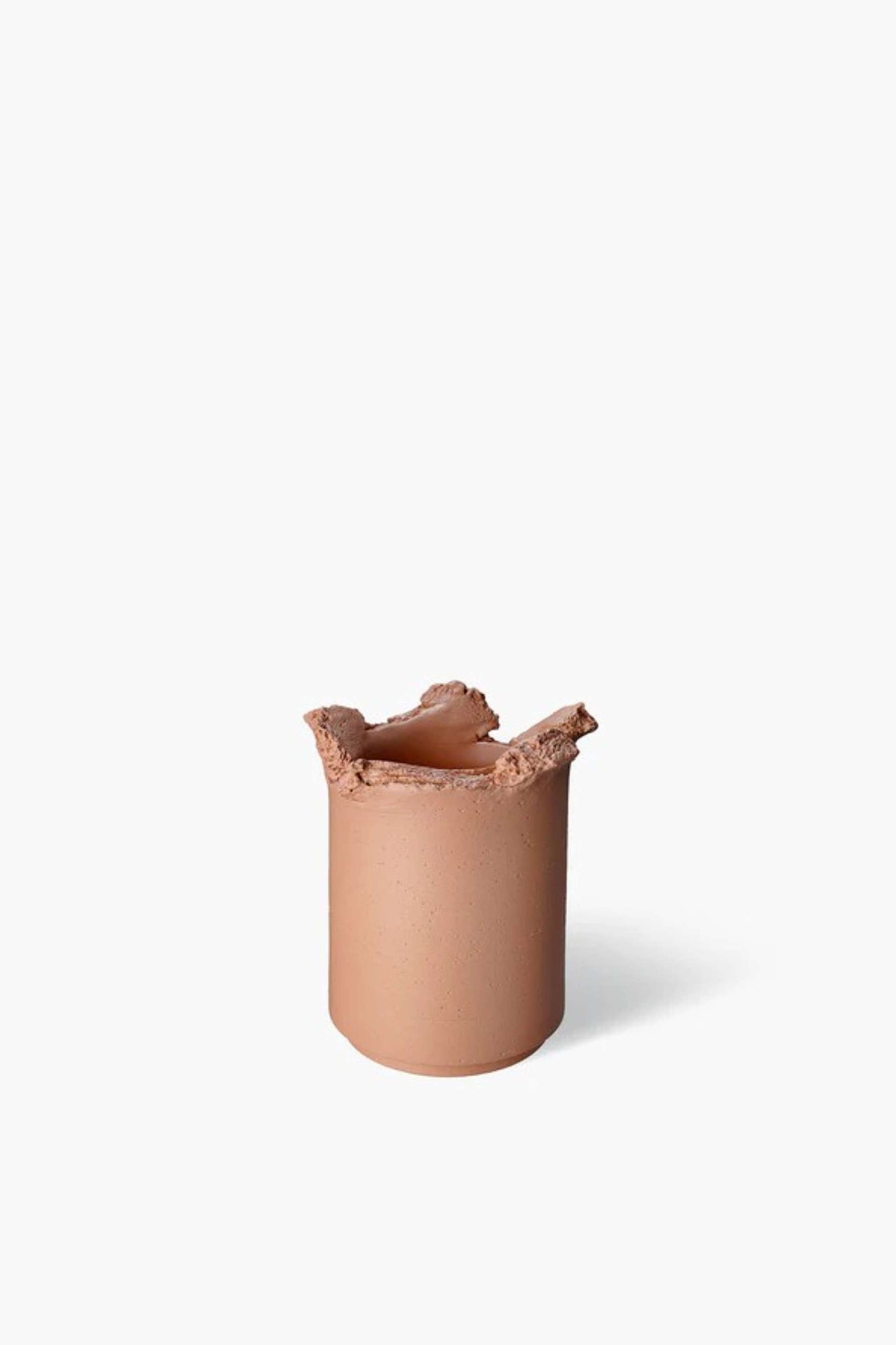 Hand-Torn Clay Vase, Small