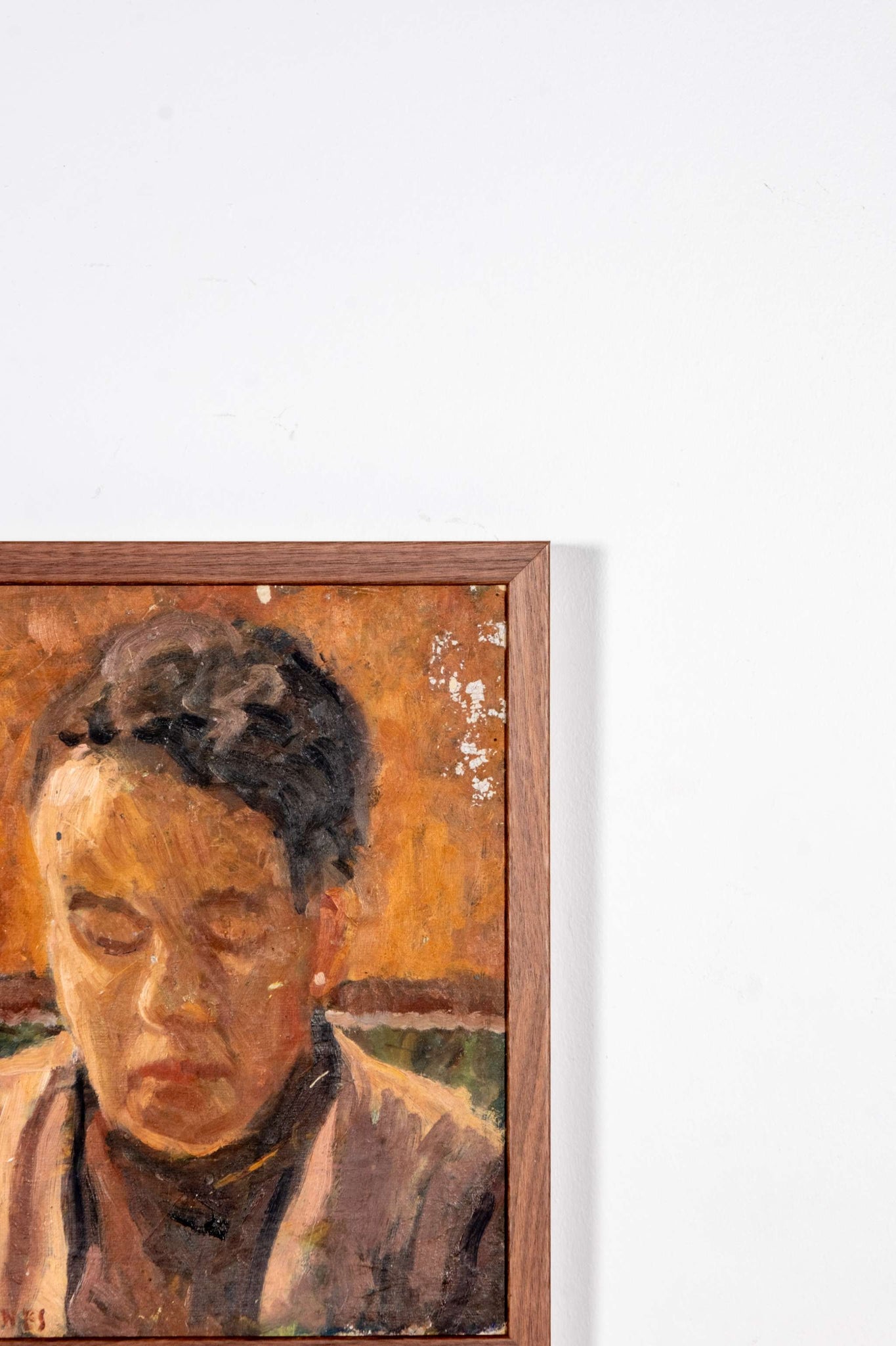 Framed Portrait of a Solemn Sitter