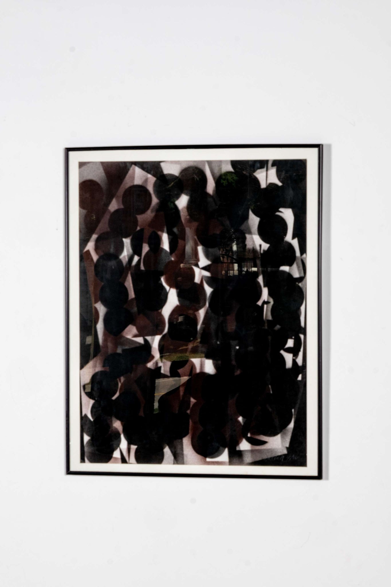 Framed Spray Painted Abstract, Bubble