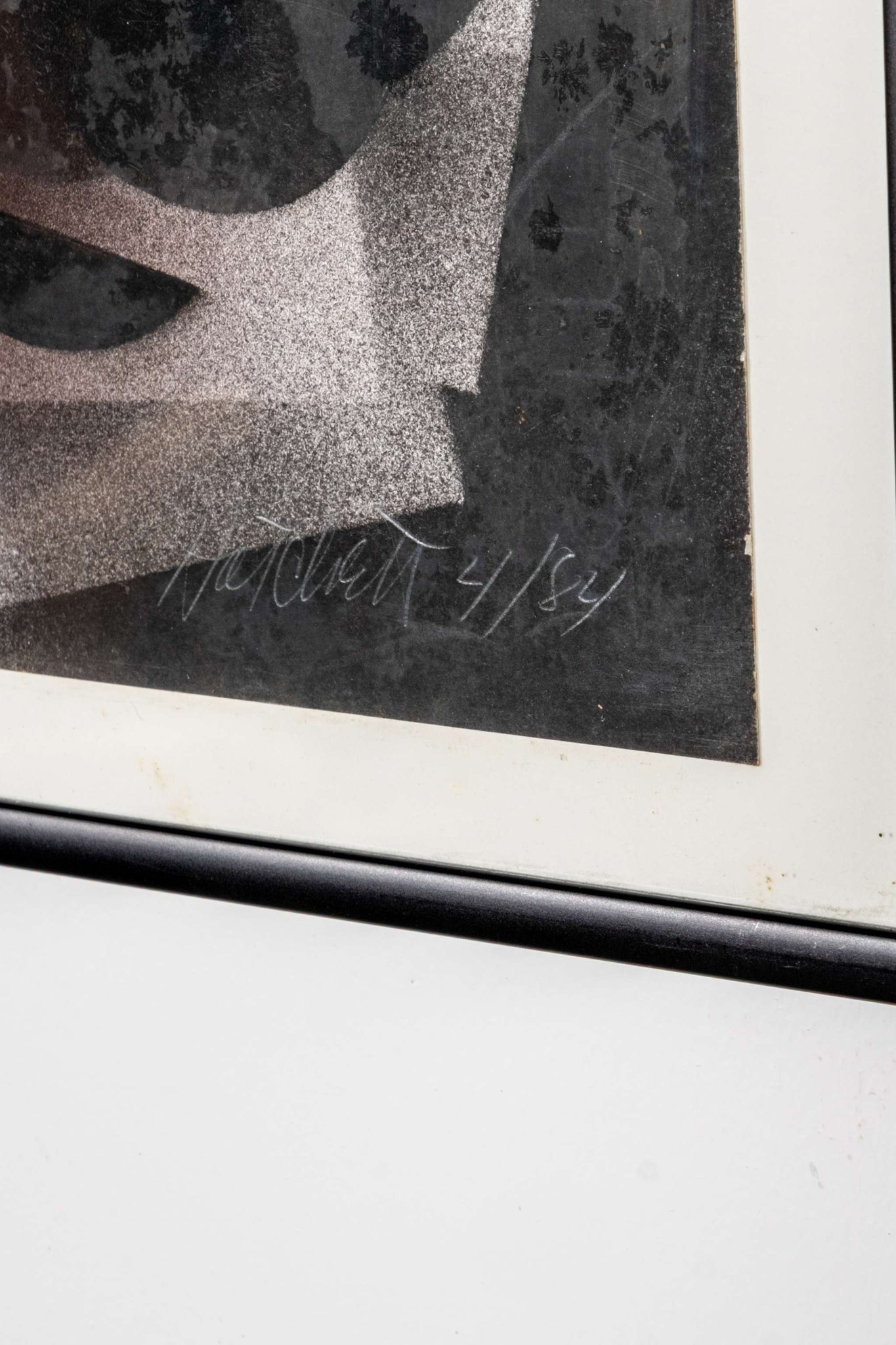 Framed Spray Painted Abstract, Bubble