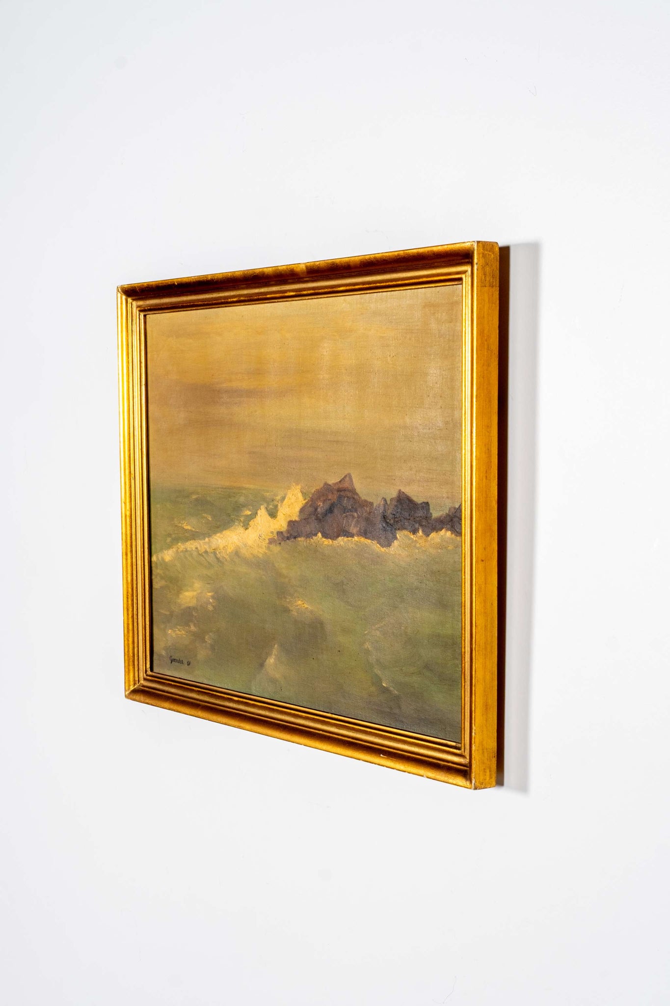 Stormy Seascape Painting (1961)