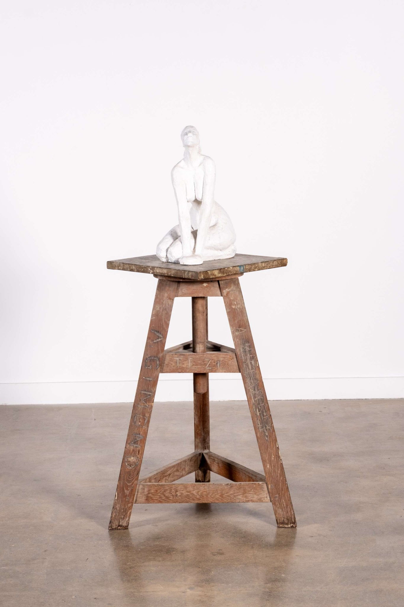 French Wood Sculpture Stand