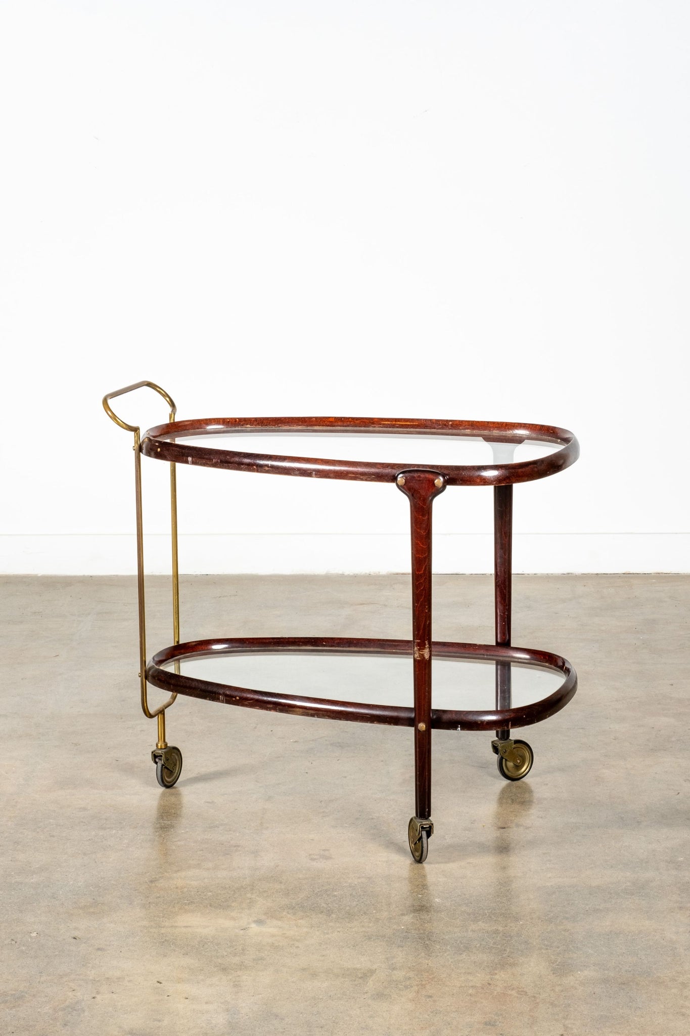 Glass, Brass and Wood Trolley | Bonne Choice