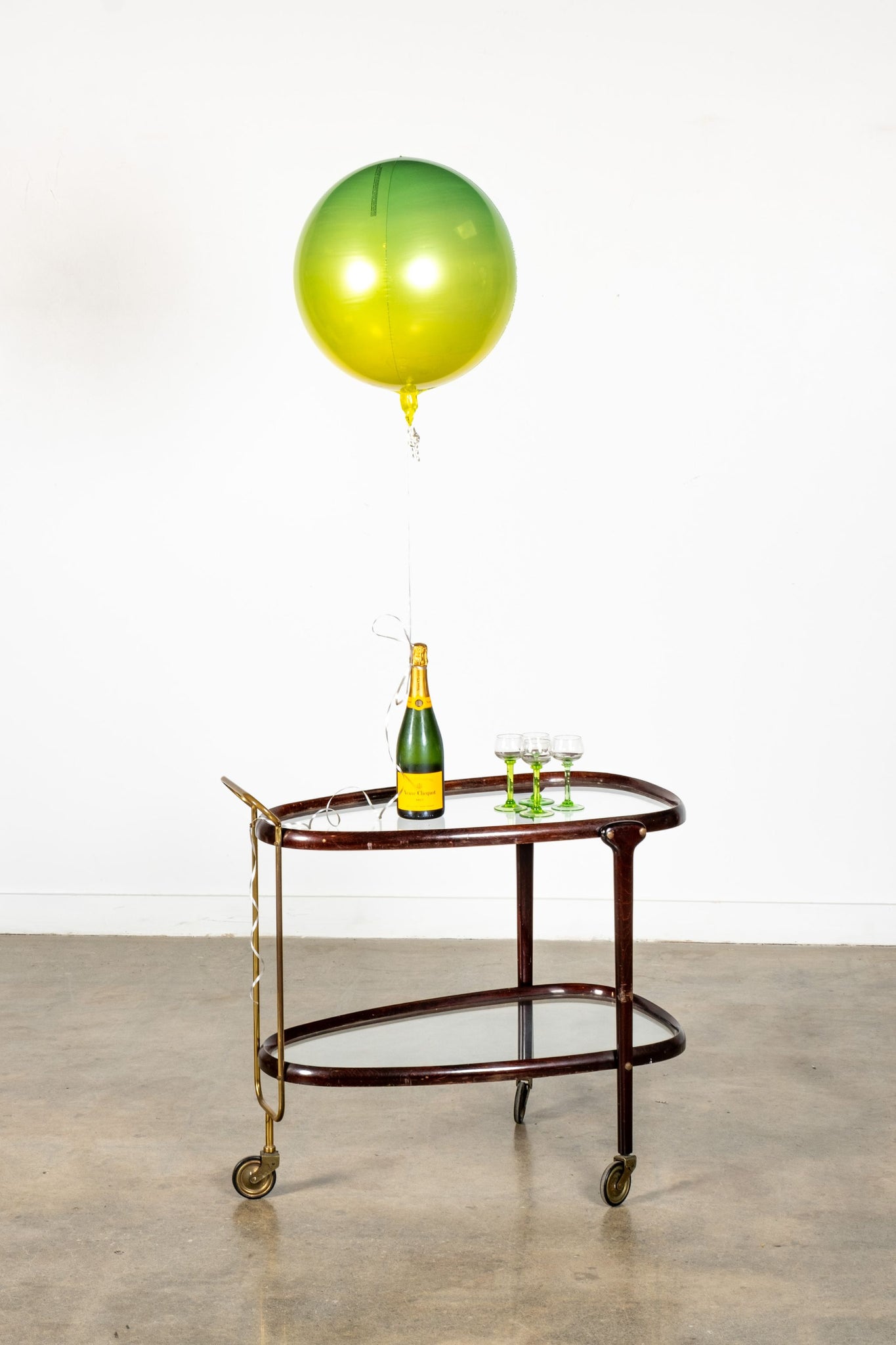 Glass, Brass and Wood Trolley | Bonne Choice