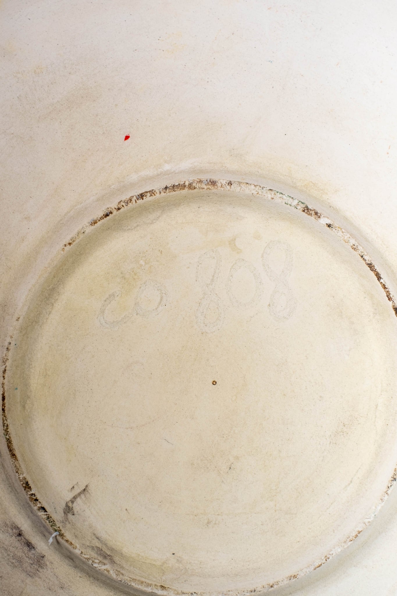 Vintage Ceramic Glaze Testing Plate No. 4, underside