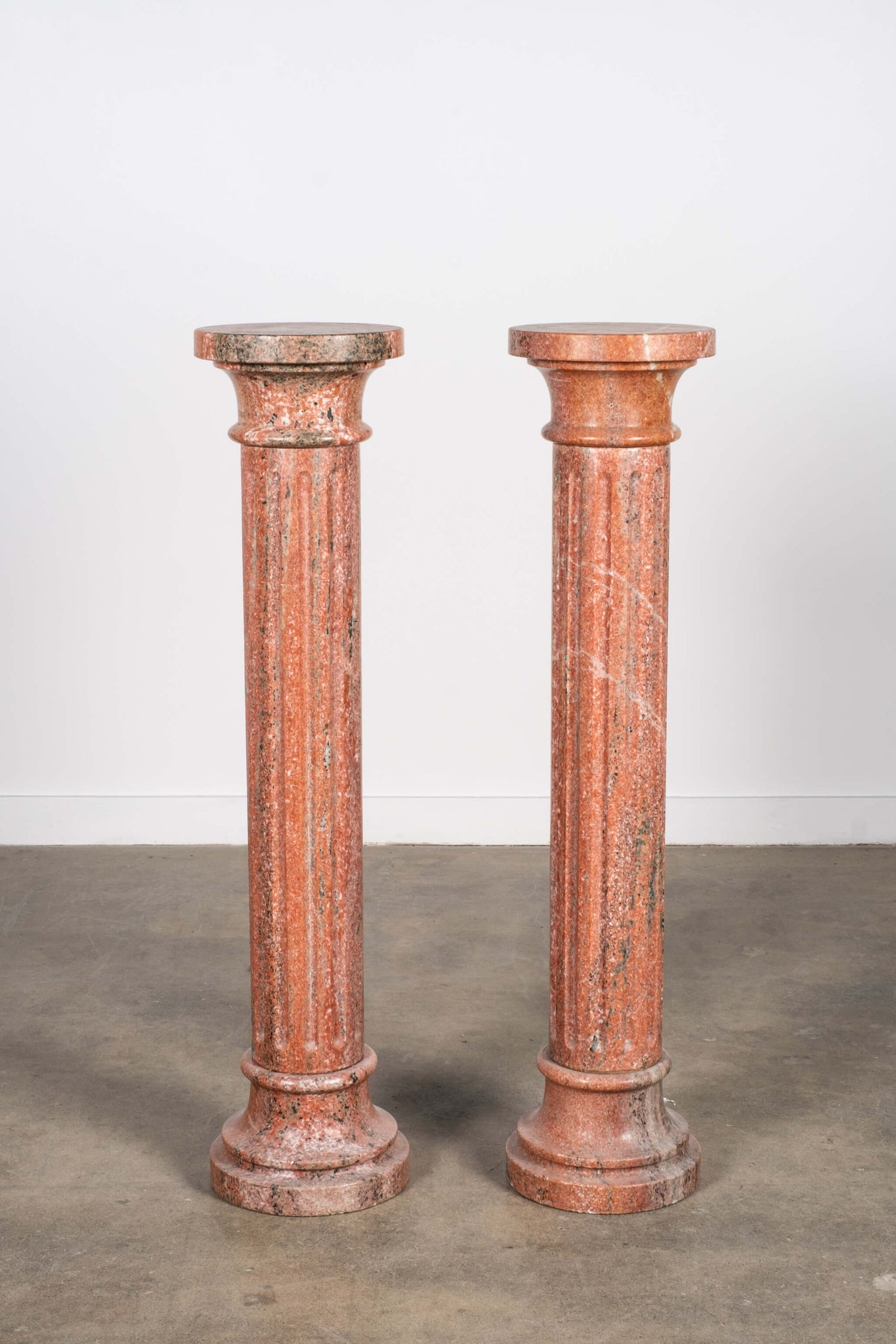 Vintage Granite Column Pedestal, front view