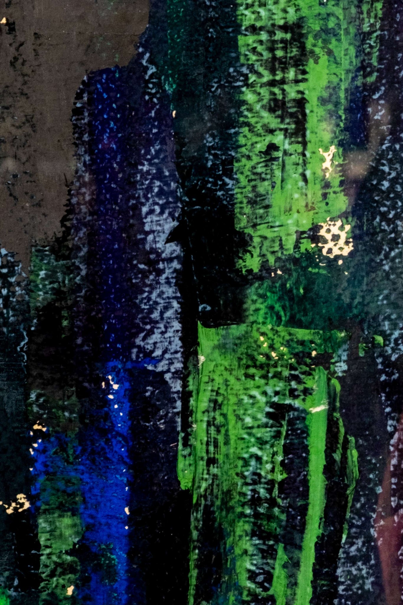 Green, Blue and Black Print