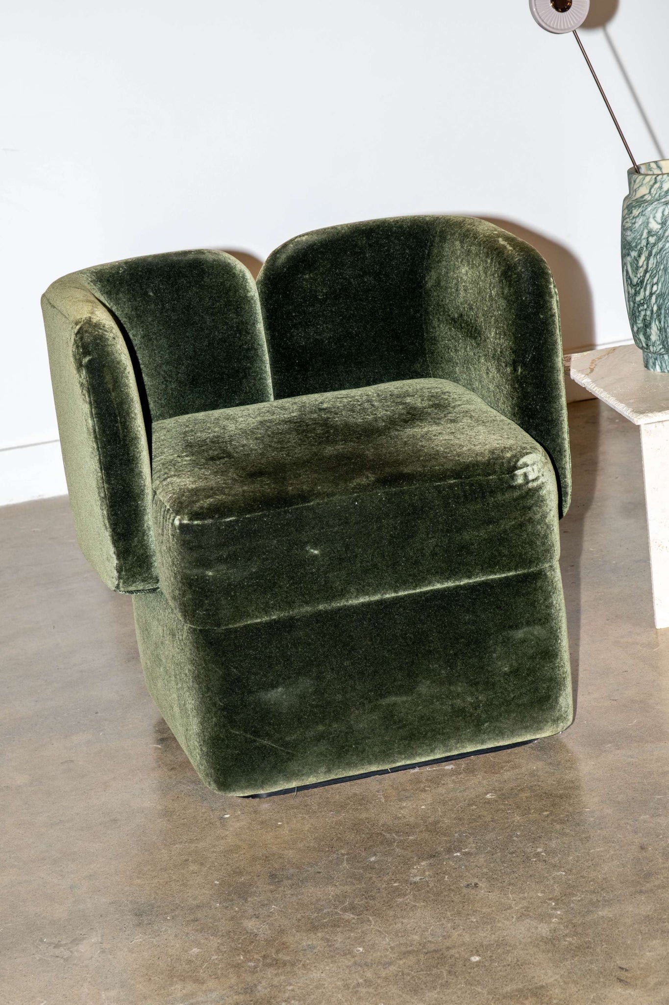 Green Velvet Occasional Chair