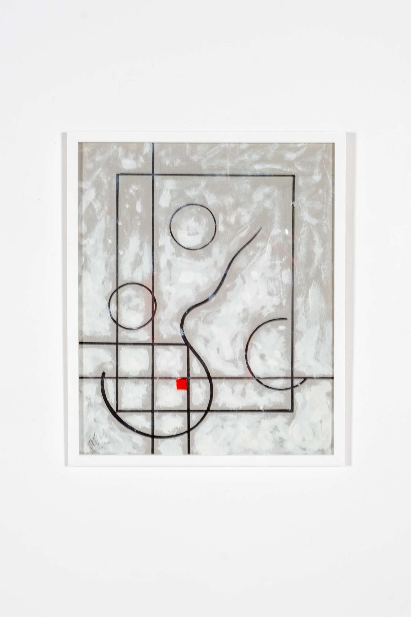 Grey Scale Abstract Painting