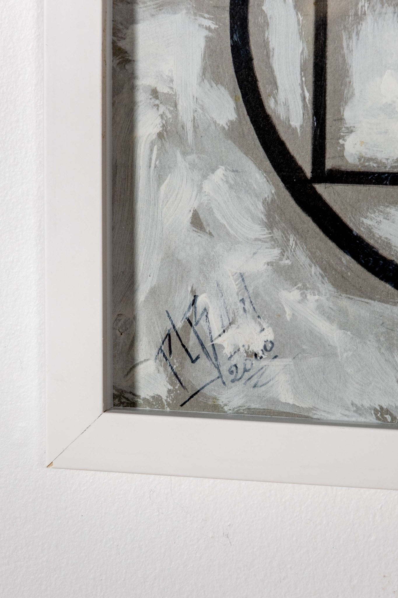 Grey Scale Abstract Painting