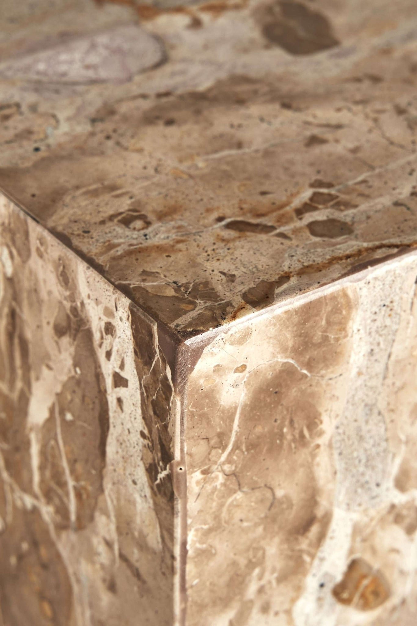 Grov Marble Pedestal/Side Table, Tall