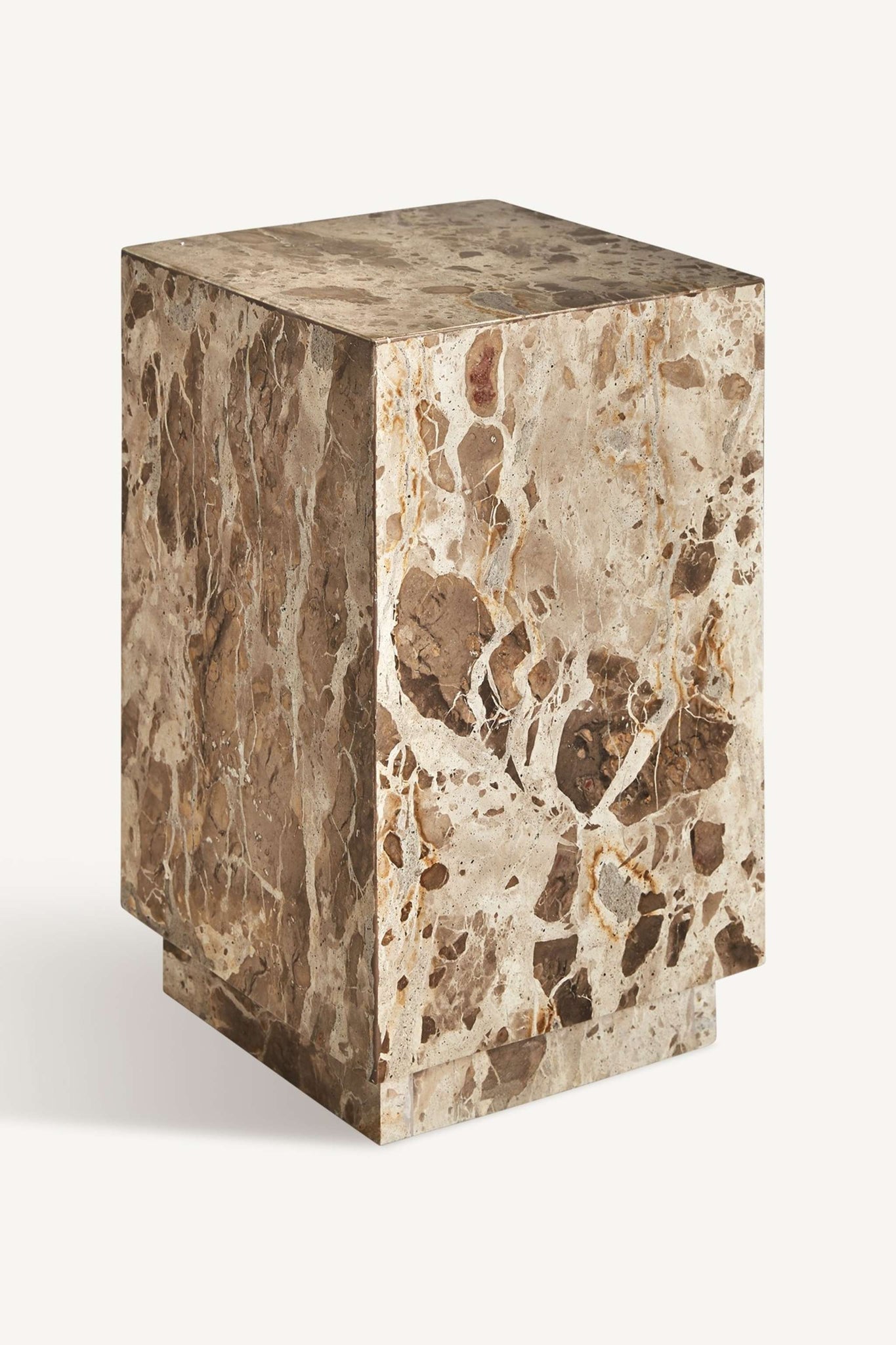 "Grov" Marble Pedestal/Side Table, Small