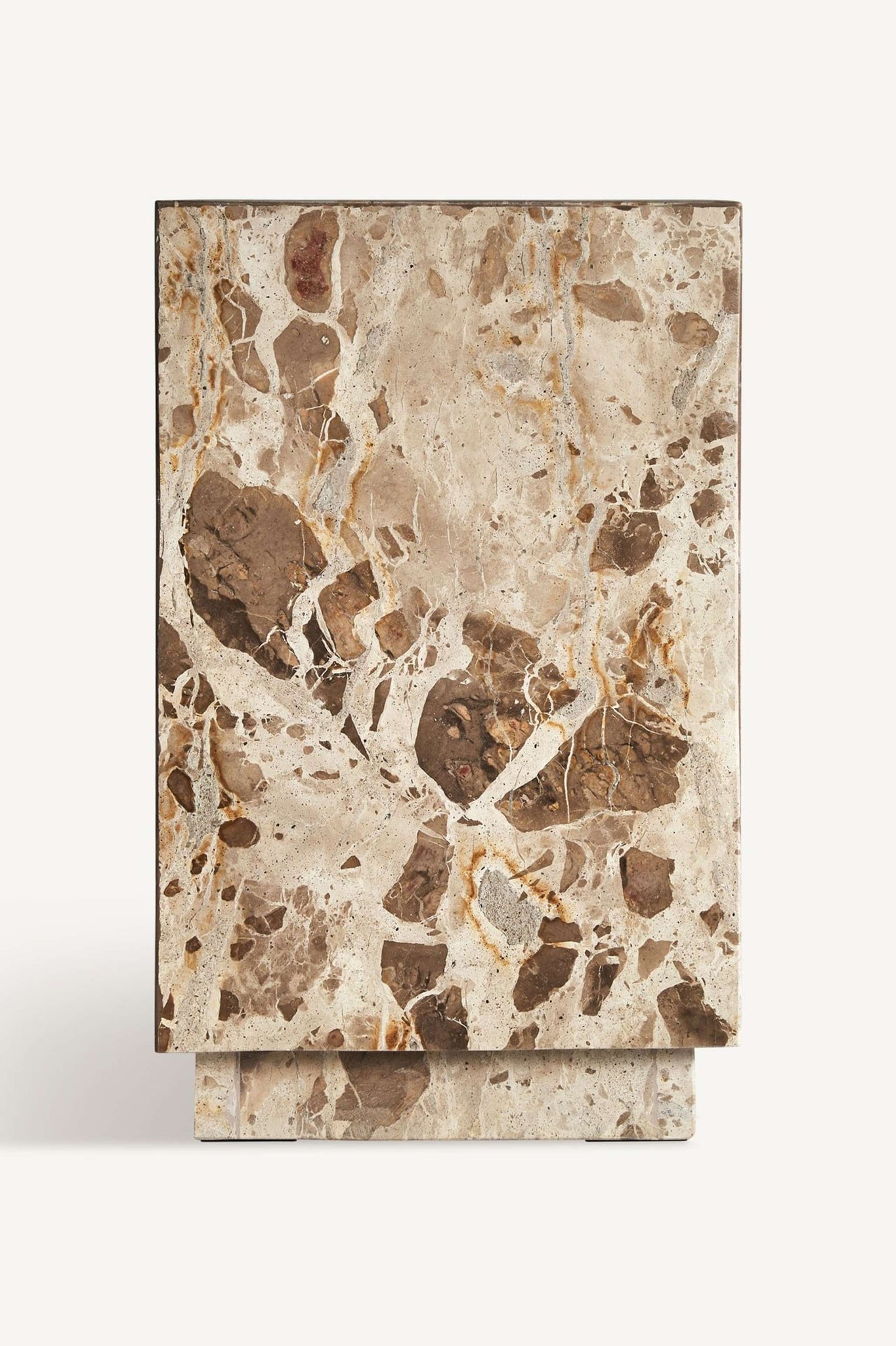 "Grov" Marble Pedestal/Side Table, Small