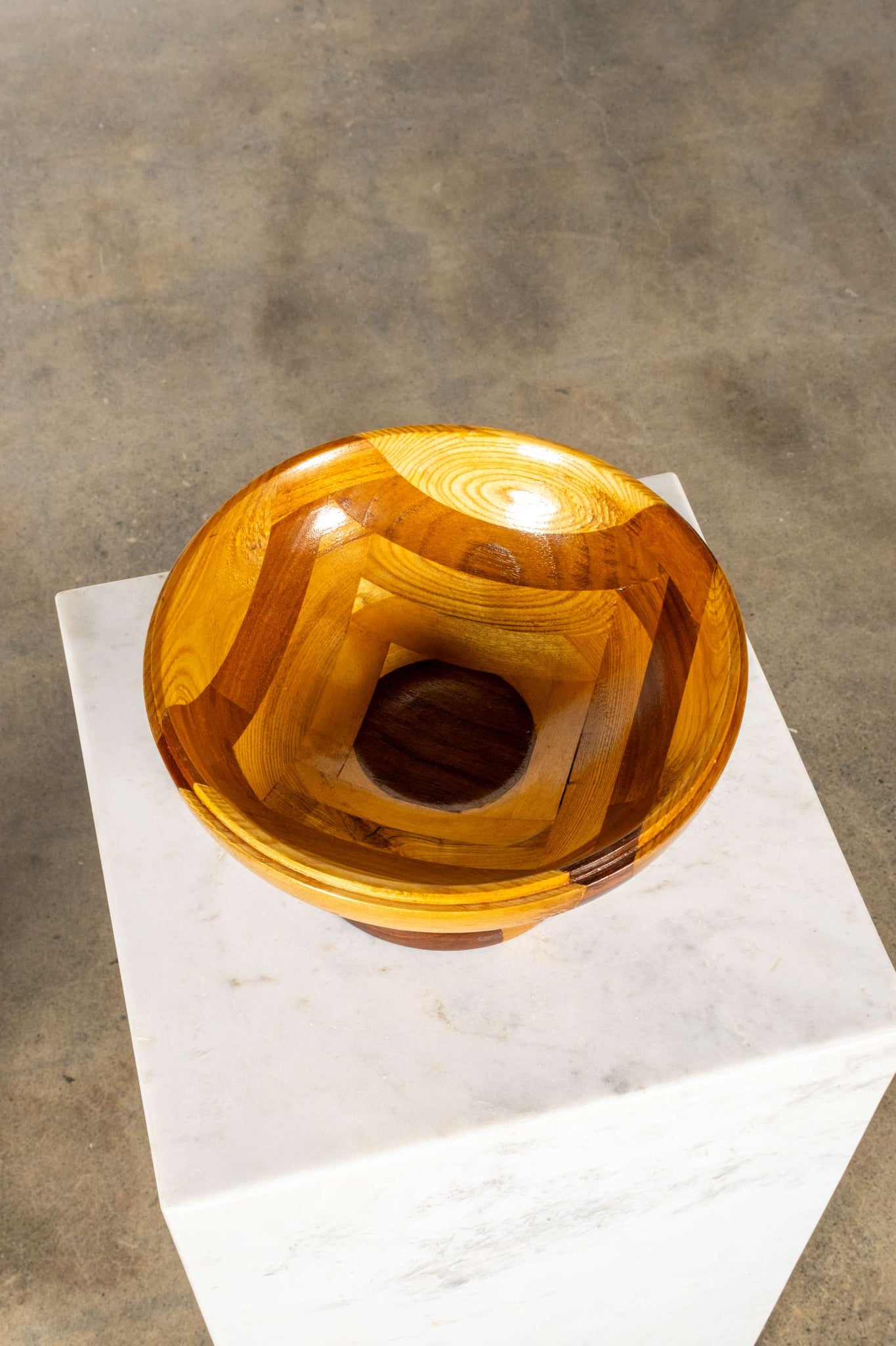 Handcrafted Lidded Wood Pot