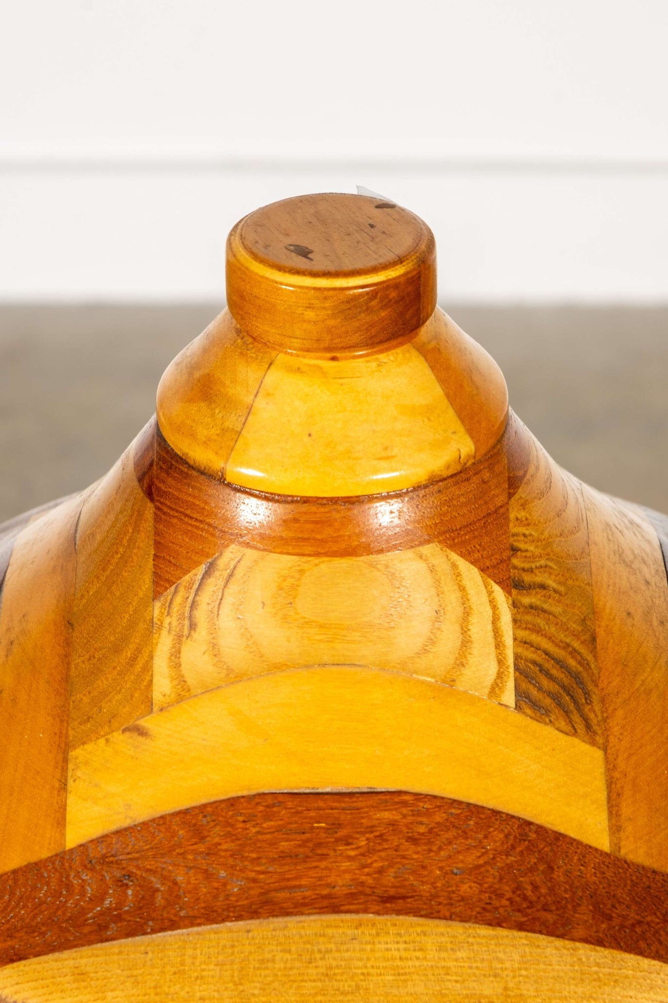 Handcrafted Lidded Wood Pot