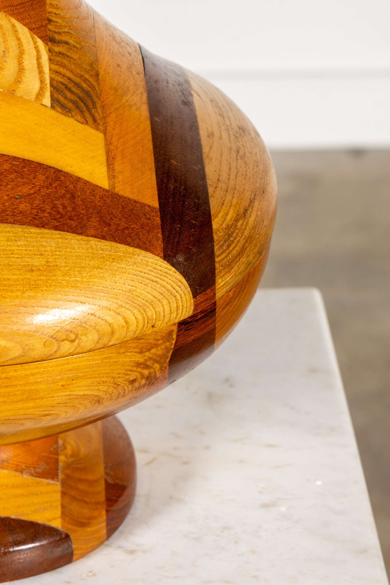 Handcrafted Lidded Wood Pot