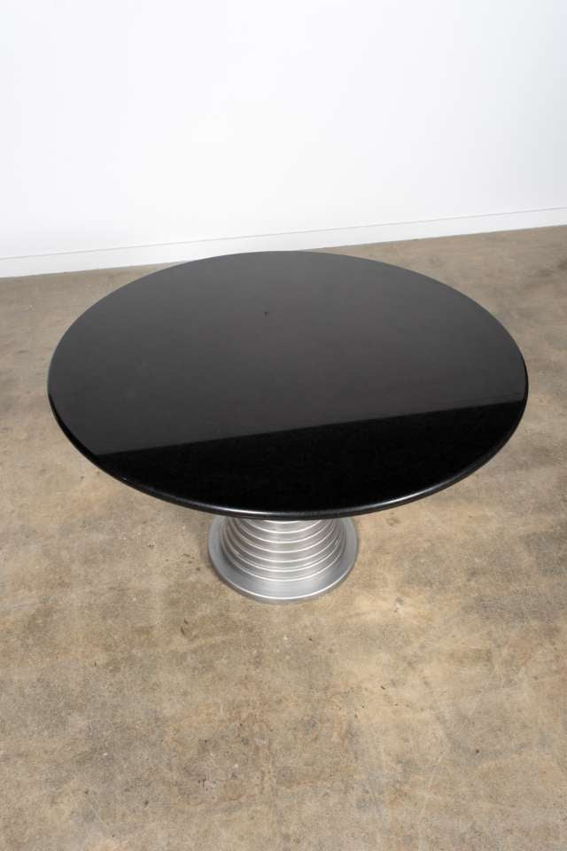 1980s Marble Top Hourglass Base Dining Table