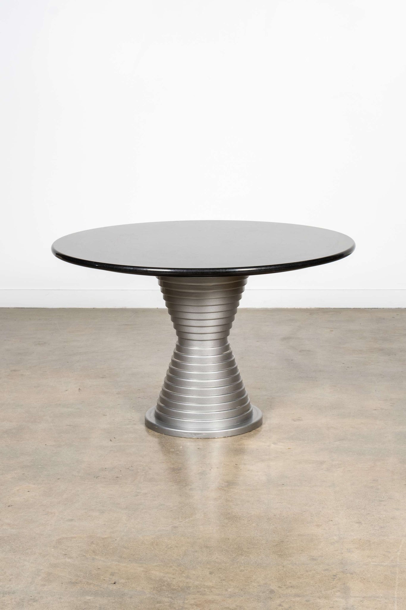 1980s Marble Top Hourglass Base Dining Table