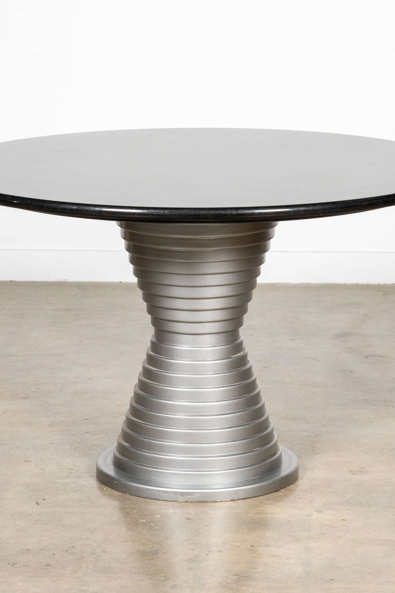 1980s Marble Top Hourglass Base Dining Table