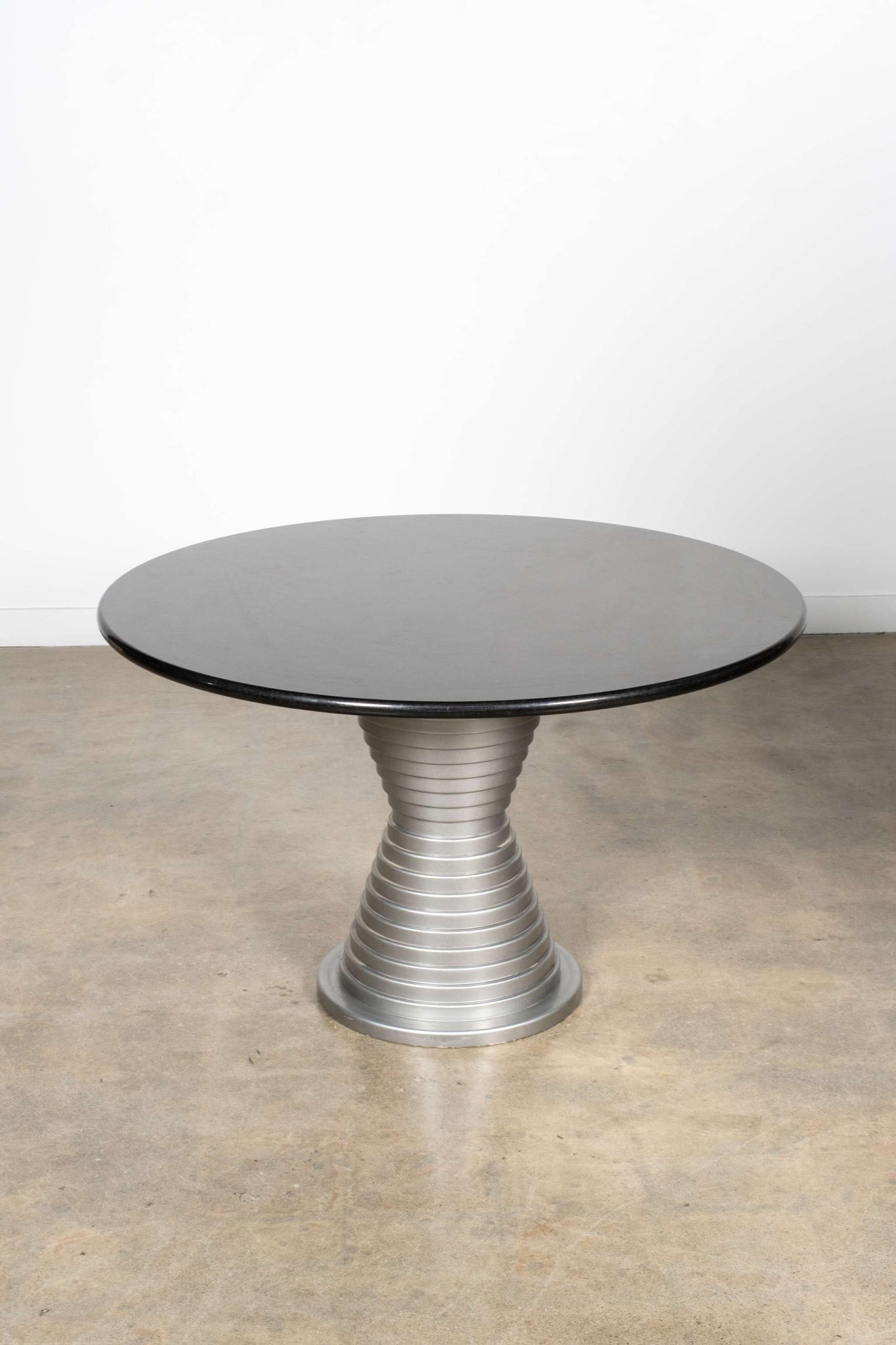 1980s Marble Top Hourglass Base Dining Table