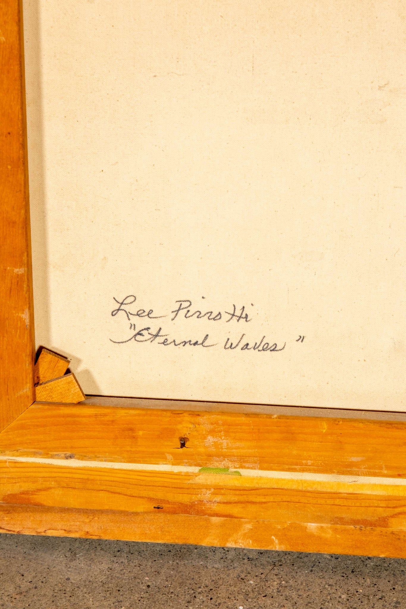 "Eternal Waves", Impressionist Seascape with Wood Frame