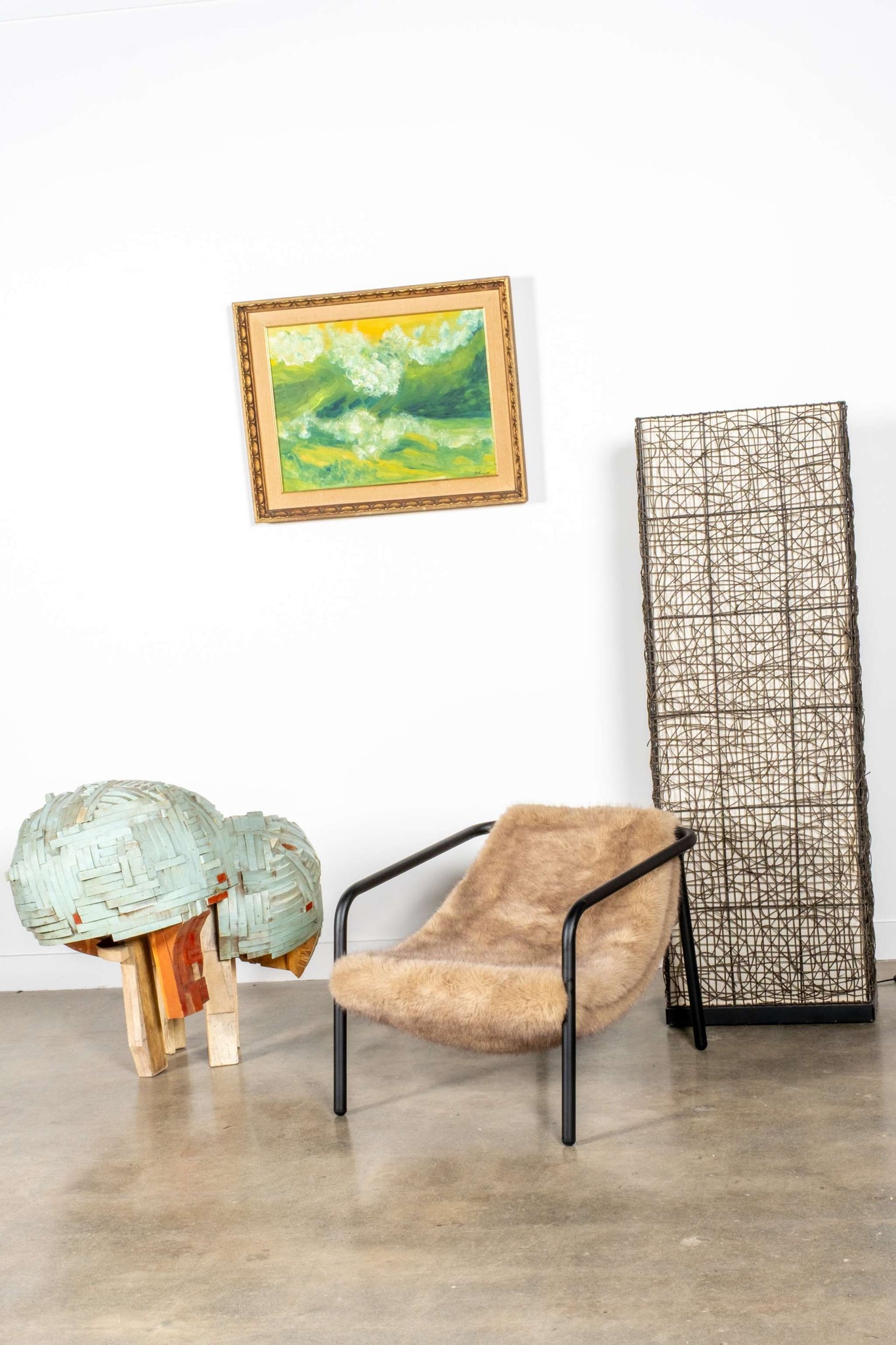 "Eternal Waves", Impressionist Seascape with Wood Frame