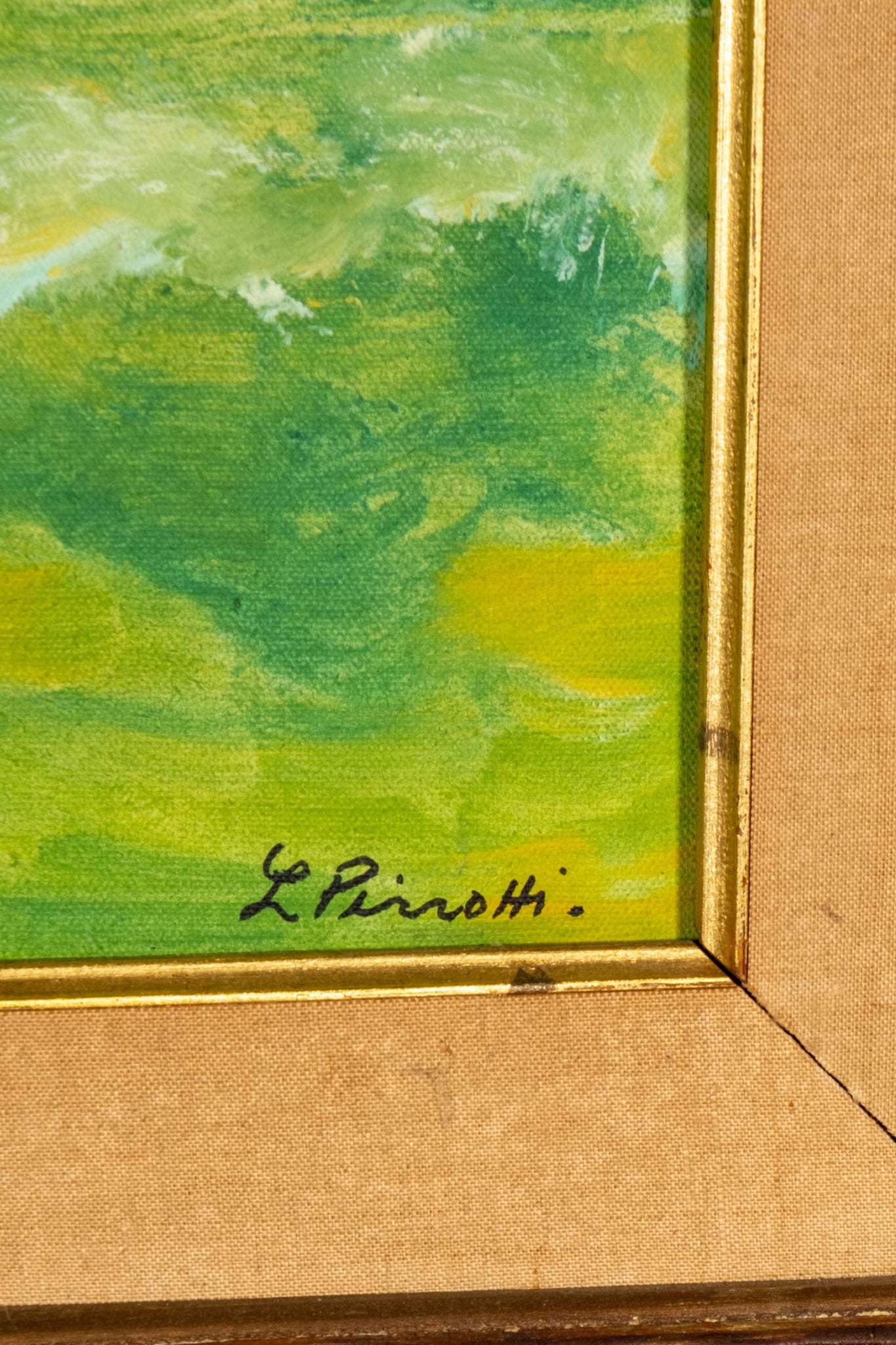 "Eternal Waves", Impressionist Seascape with Wood Frame