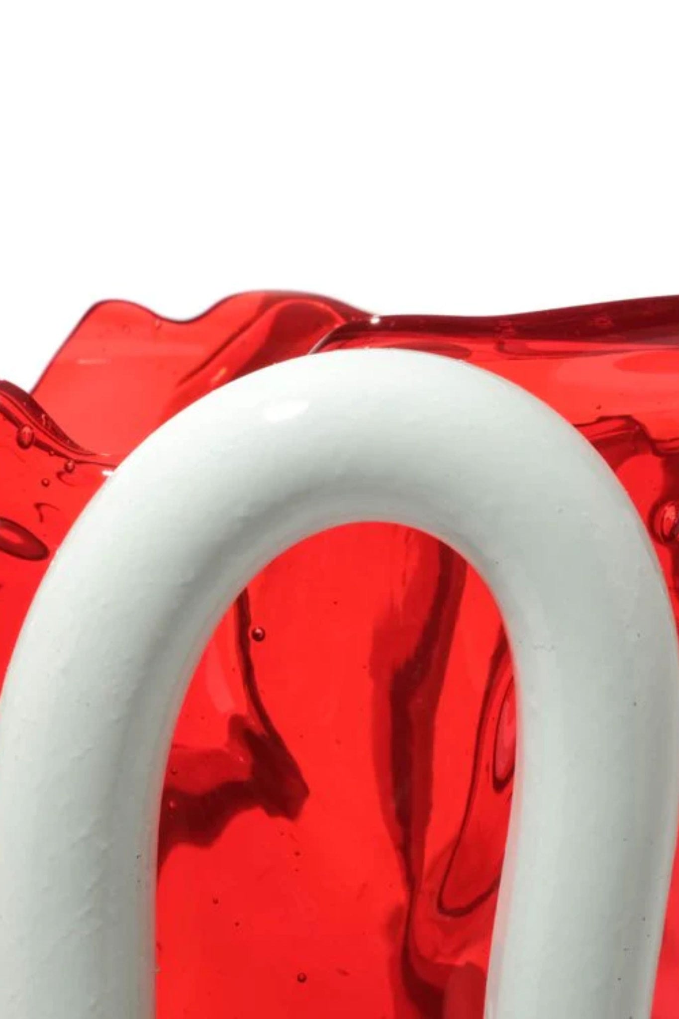 Corsi Indian Summer Vase (Large), Clear Red and Matte Aqua by Gaetano Pesce | Bonne Choice