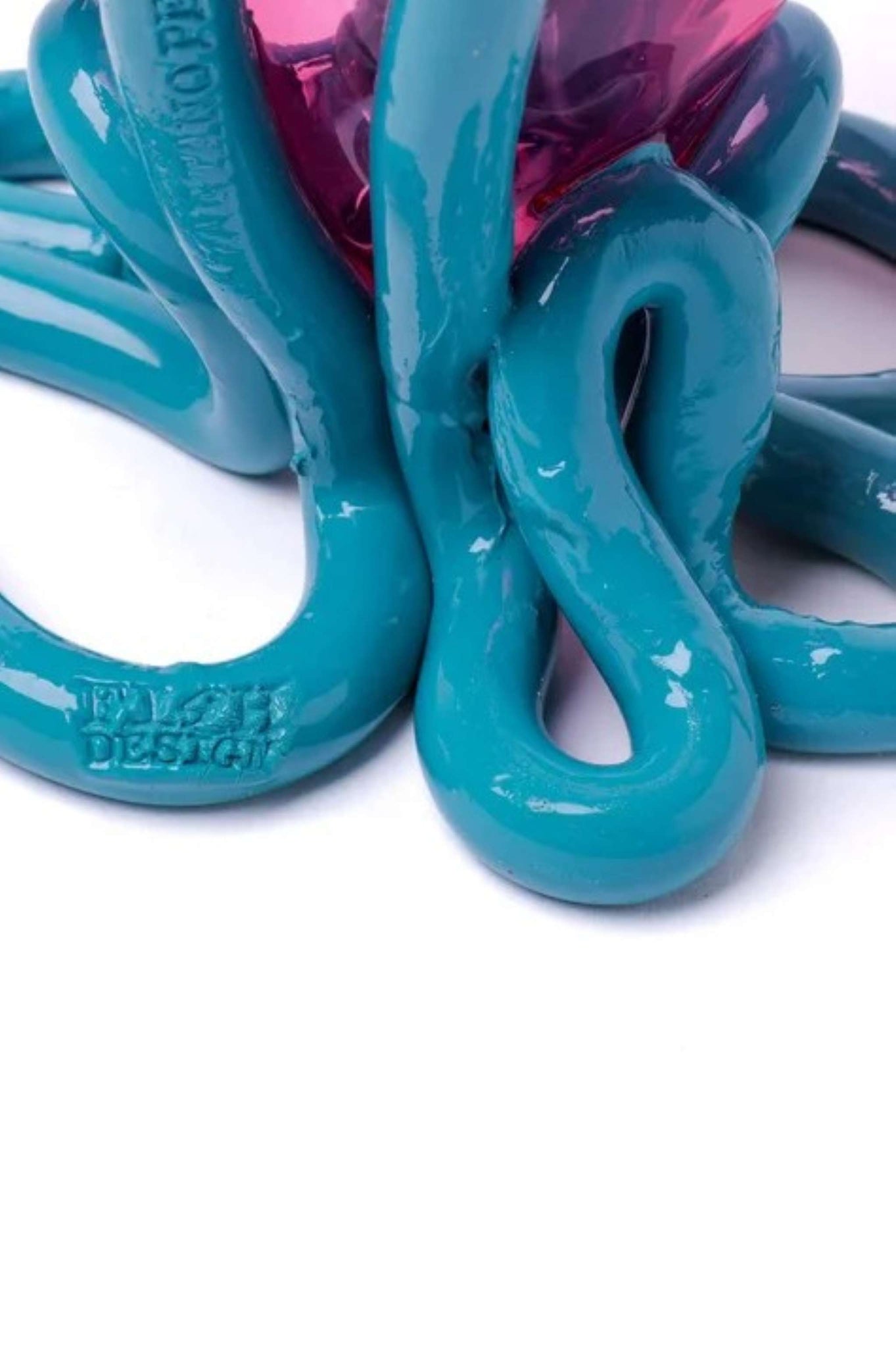 Indian Summer Vase (XS), Clear Light Fuscia and Matte Aqua