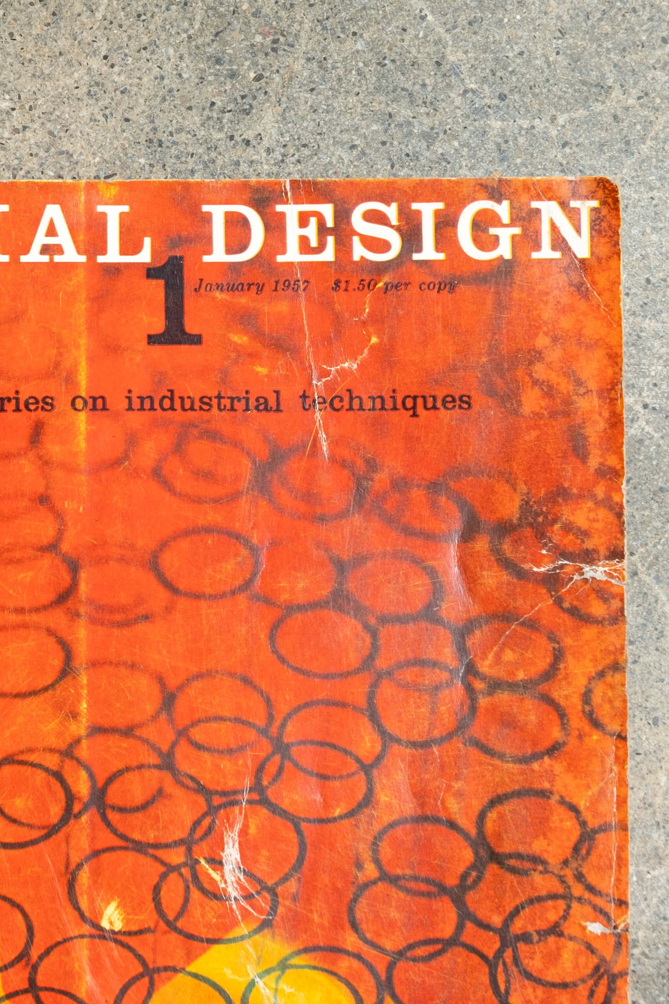 Industrial Design Vintage Magazine, January 1957, close up