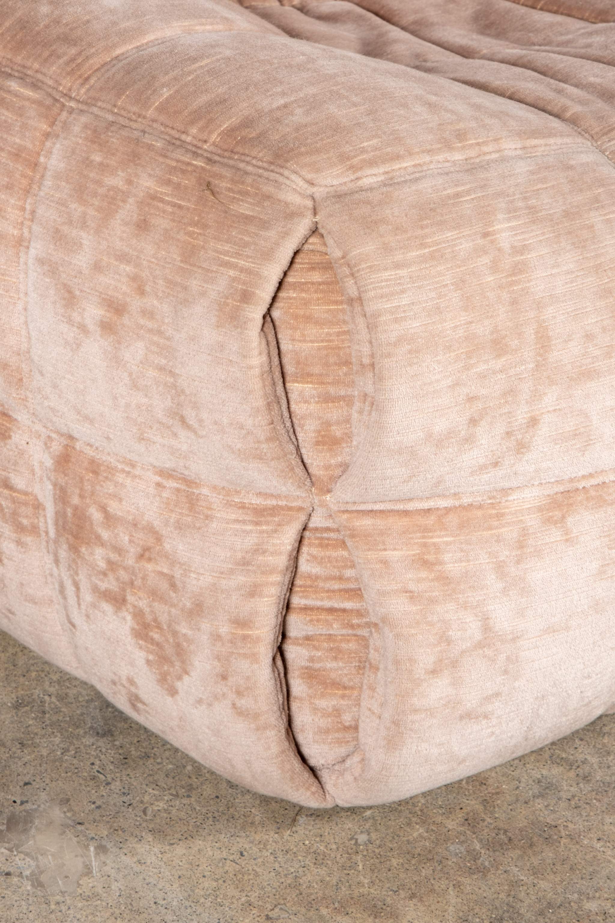 Ligne Roset Kashima 3-Seater Sofa in Velvet by Michel Ducaroy