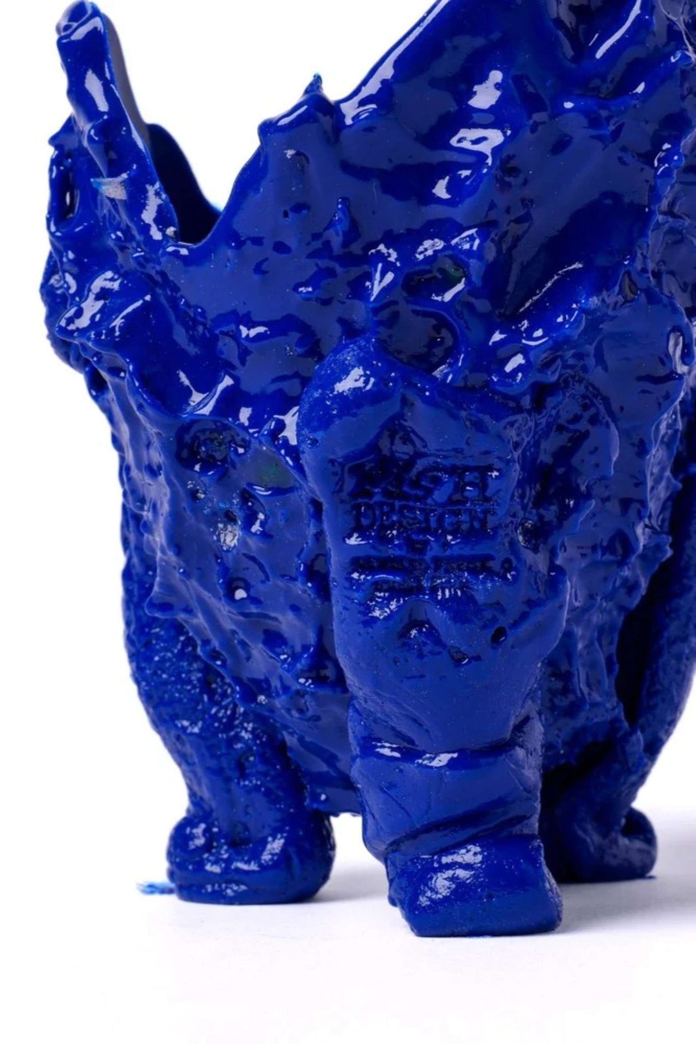 Lava Special Vase (XS), Gold and Matte Blue