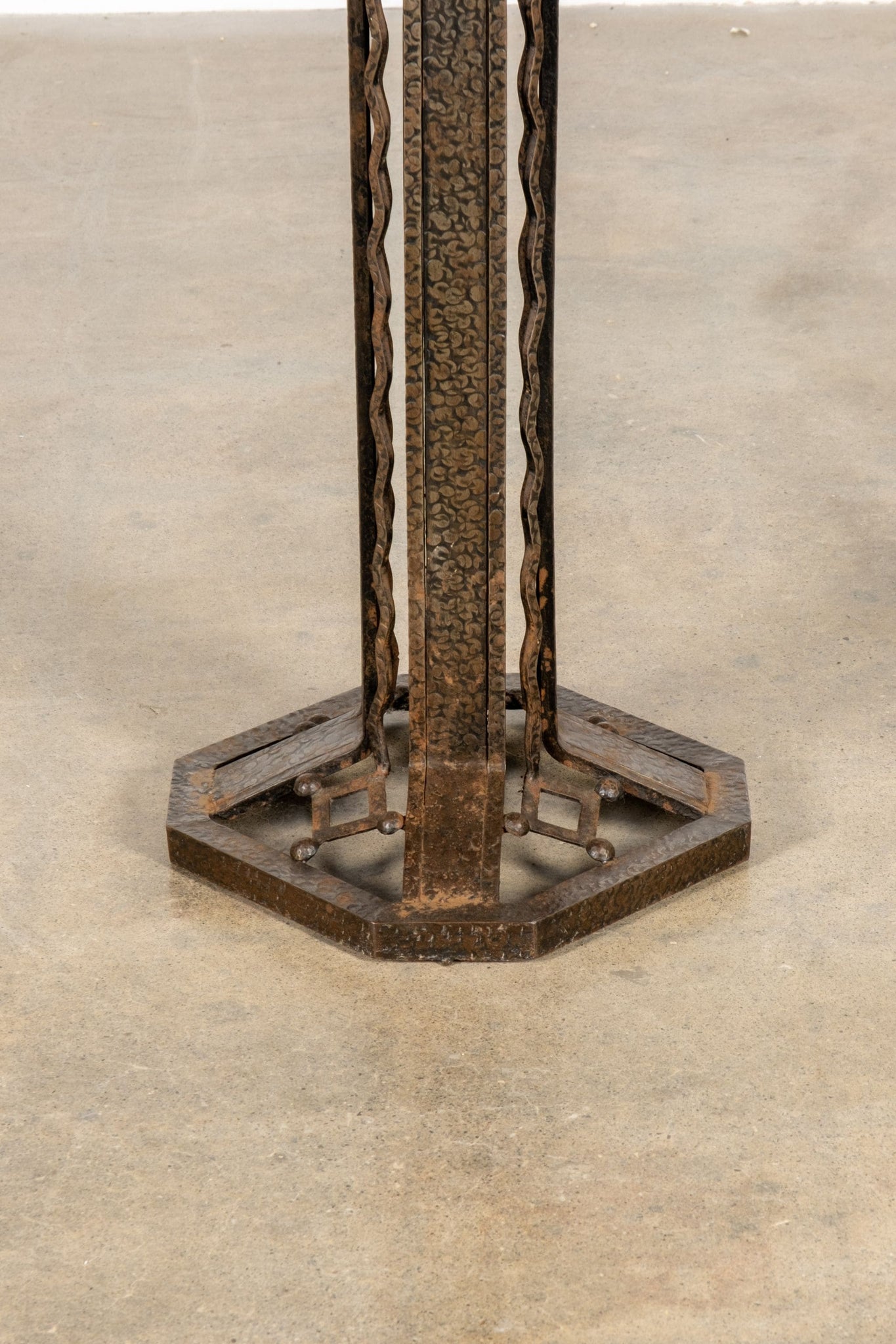 Vintage Leather Top Art Nouveau Side Table | Bonne Choice