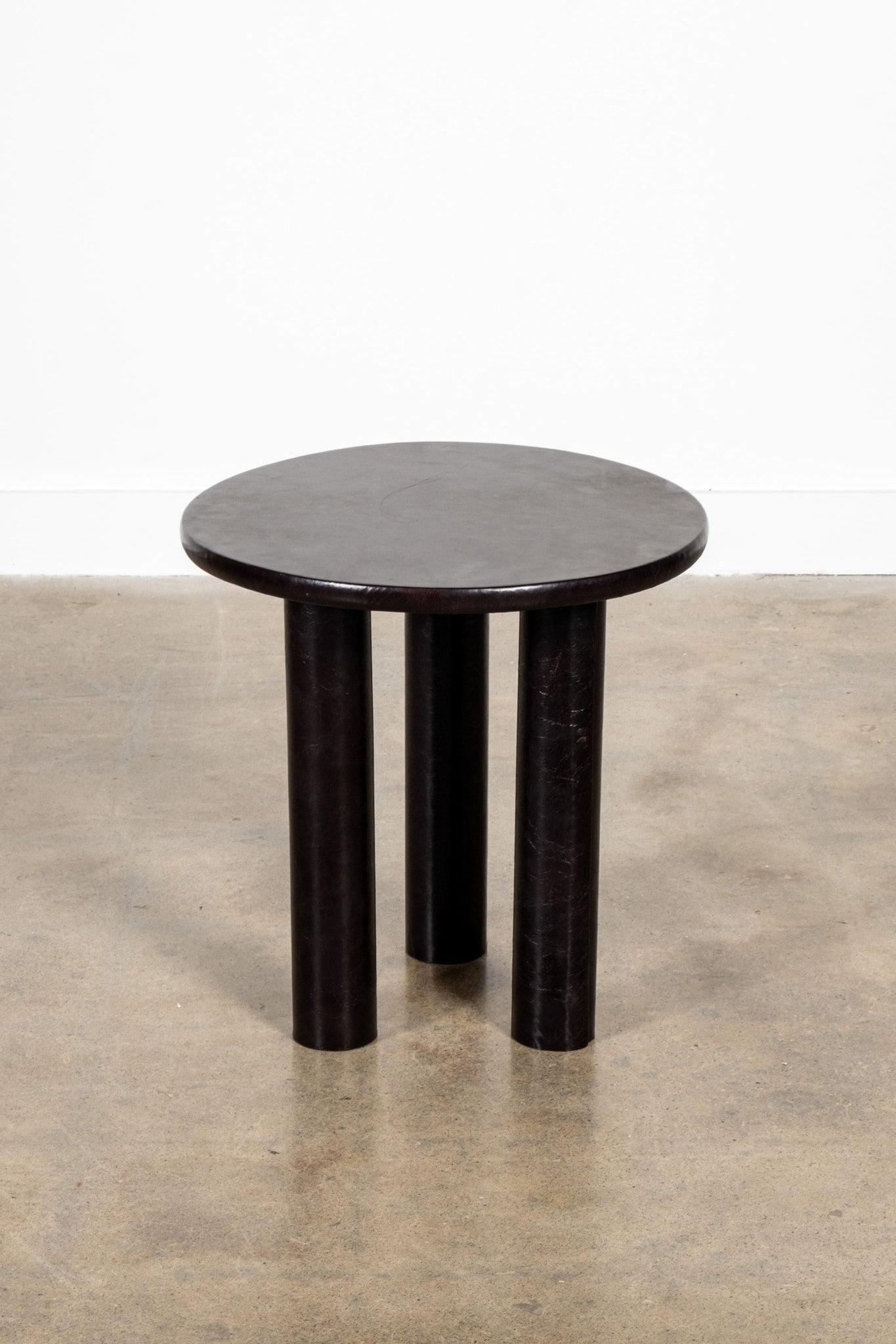 Leather-Wrapped Table 4, Black Tall | Bonne Choice