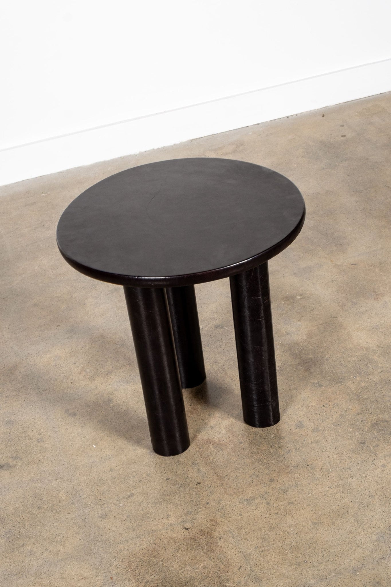 Leather-Wrapped Table 4, Black Tall | Bonne Choice