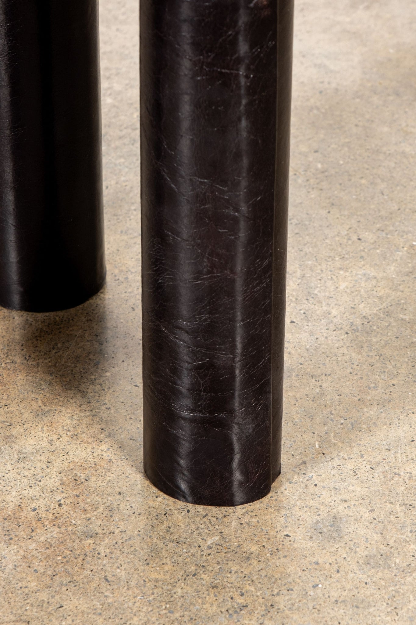 Leather-Wrapped Table 4, Black Tall | Bonne Choice