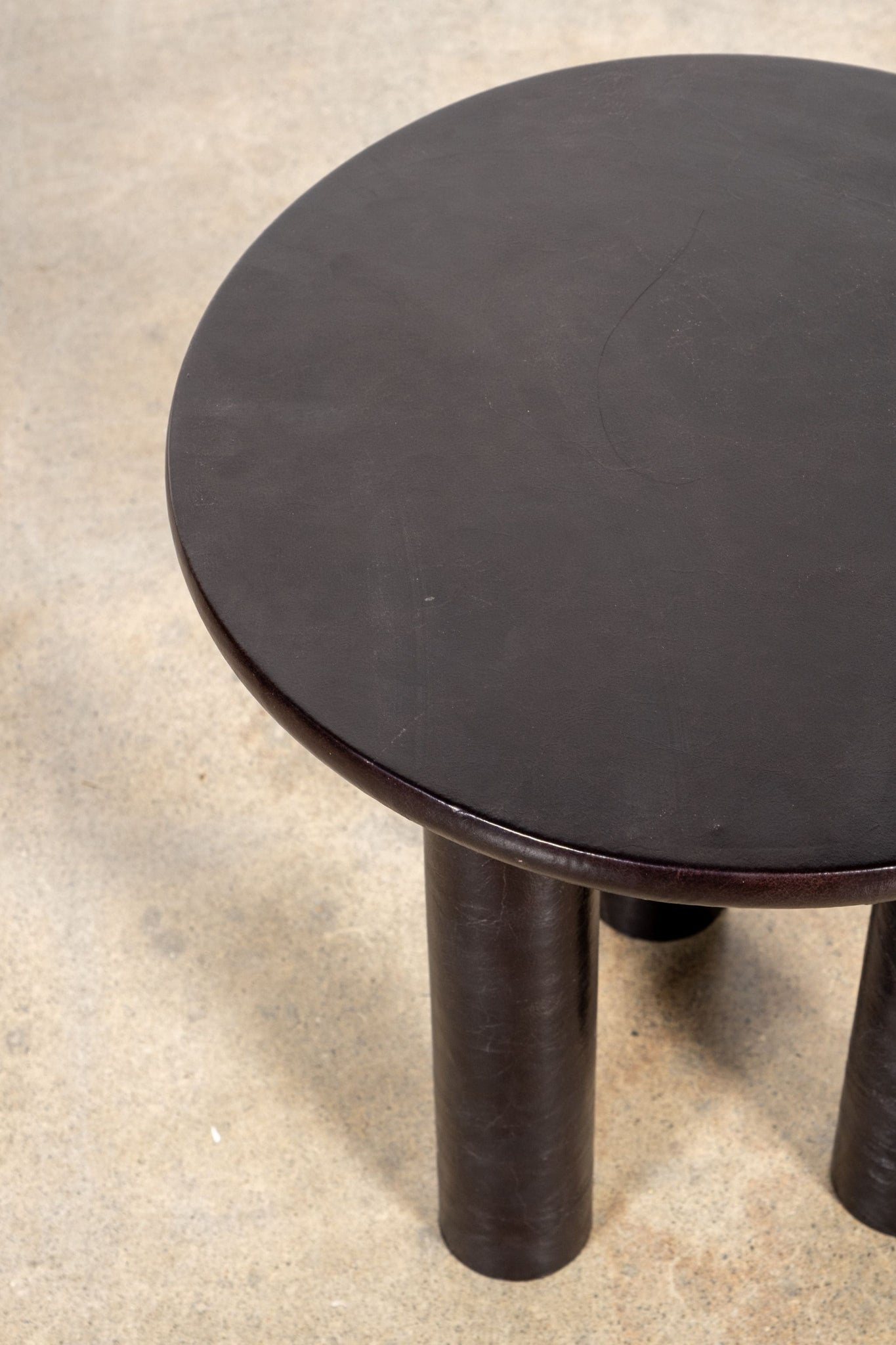 Leather-Wrapped Table 4, Black Tall | Bonne Choice