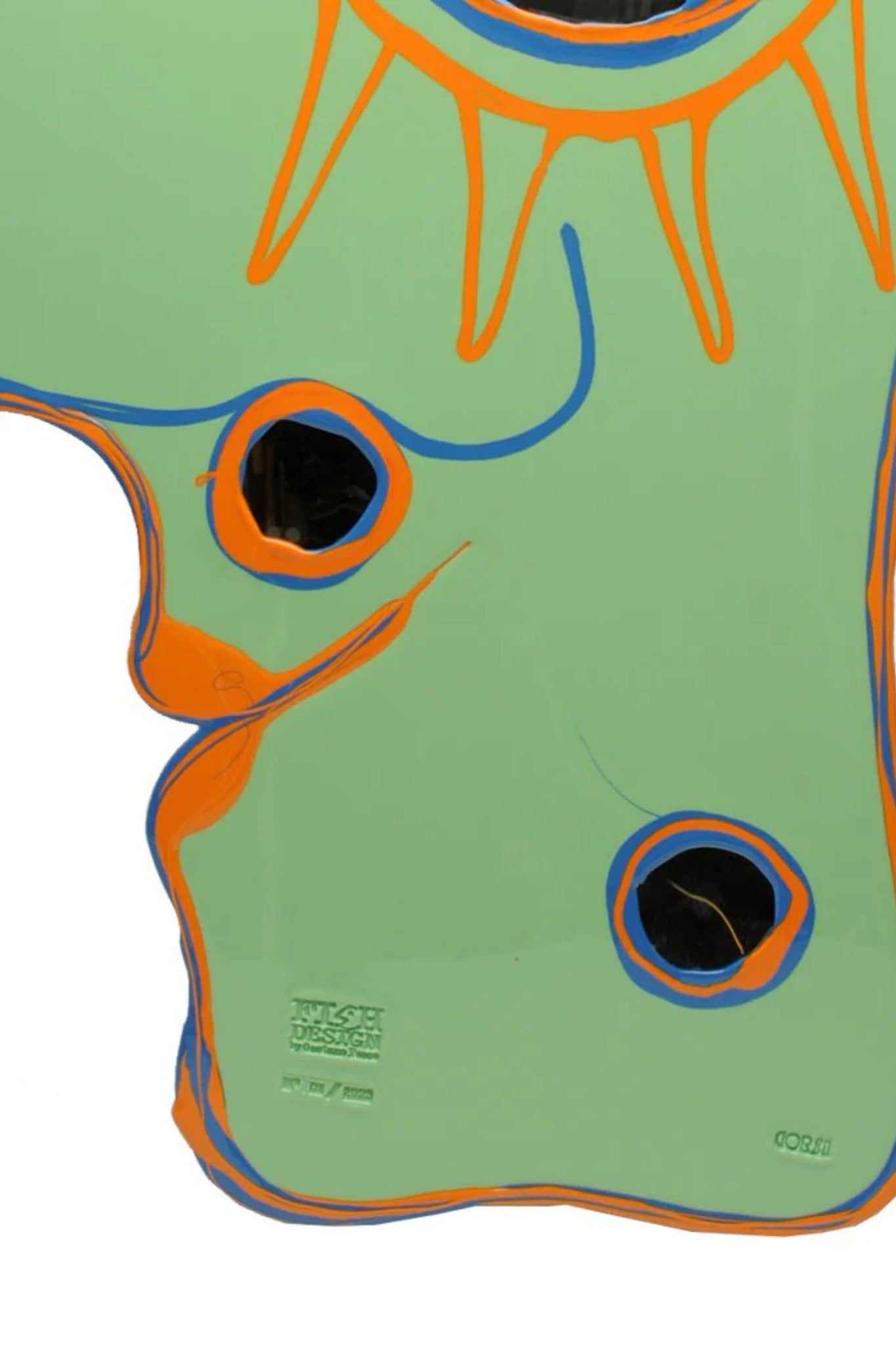 Corsi Look at Me Mirror, Matte Mint, Matte Dark Lavender and Pumpkin by Gaetano Pesce | Bonne Choice
