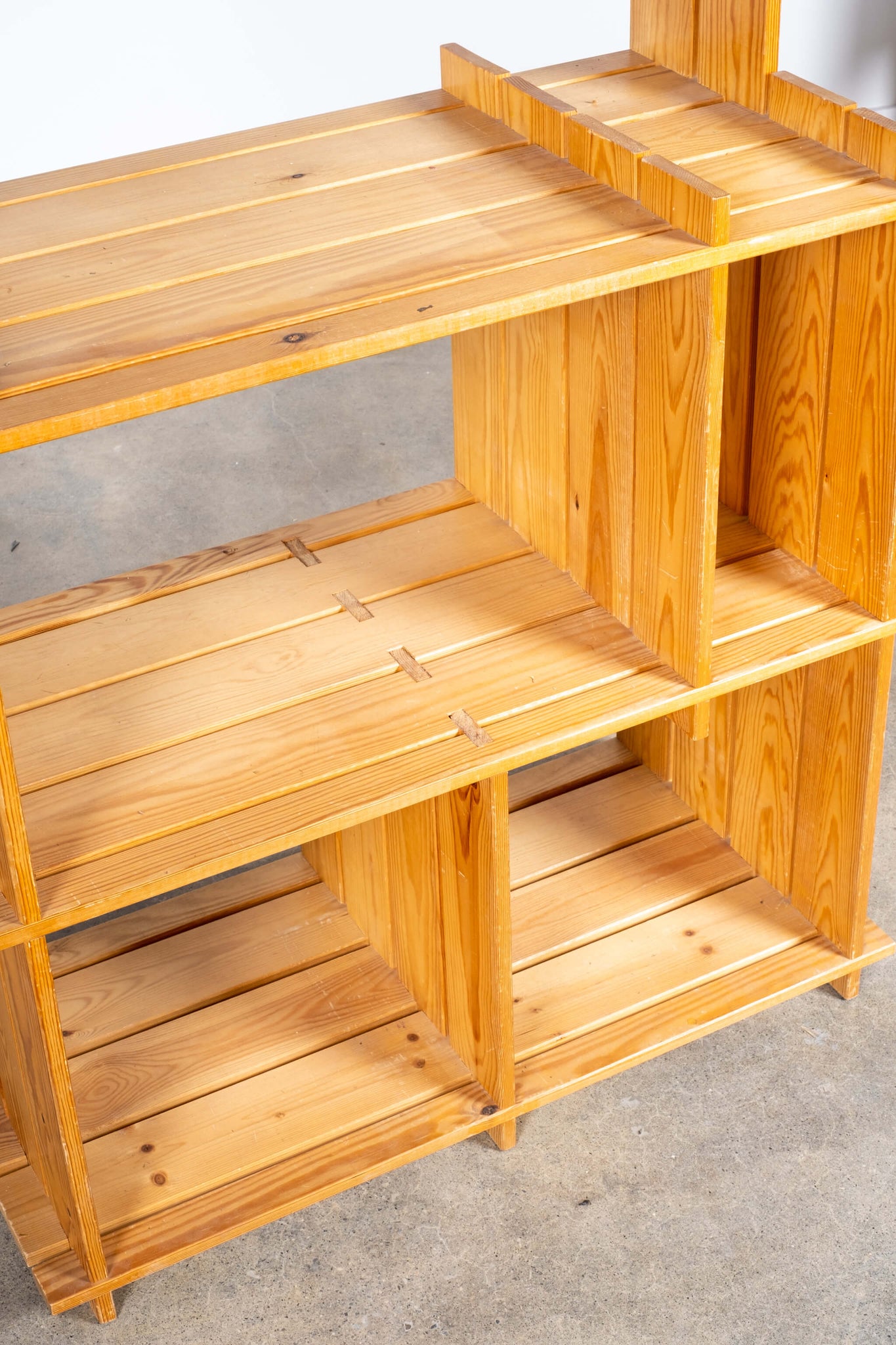 Pine Storage Racks Modernist Pine Shelving Unit | Bonne Choice
