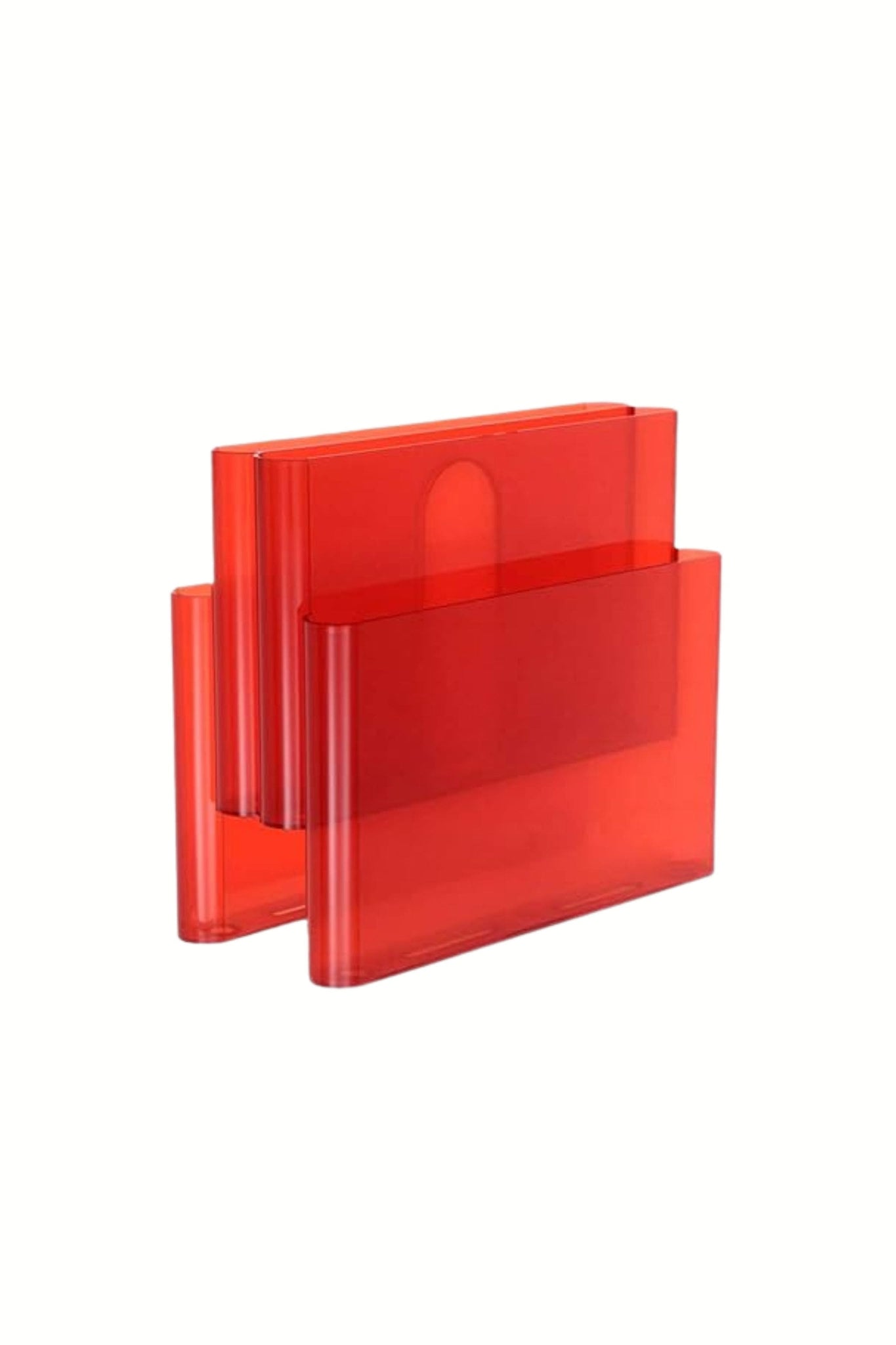 Vintage Kartell Model 4676 Magazine Holder, Red | Bonne Choice