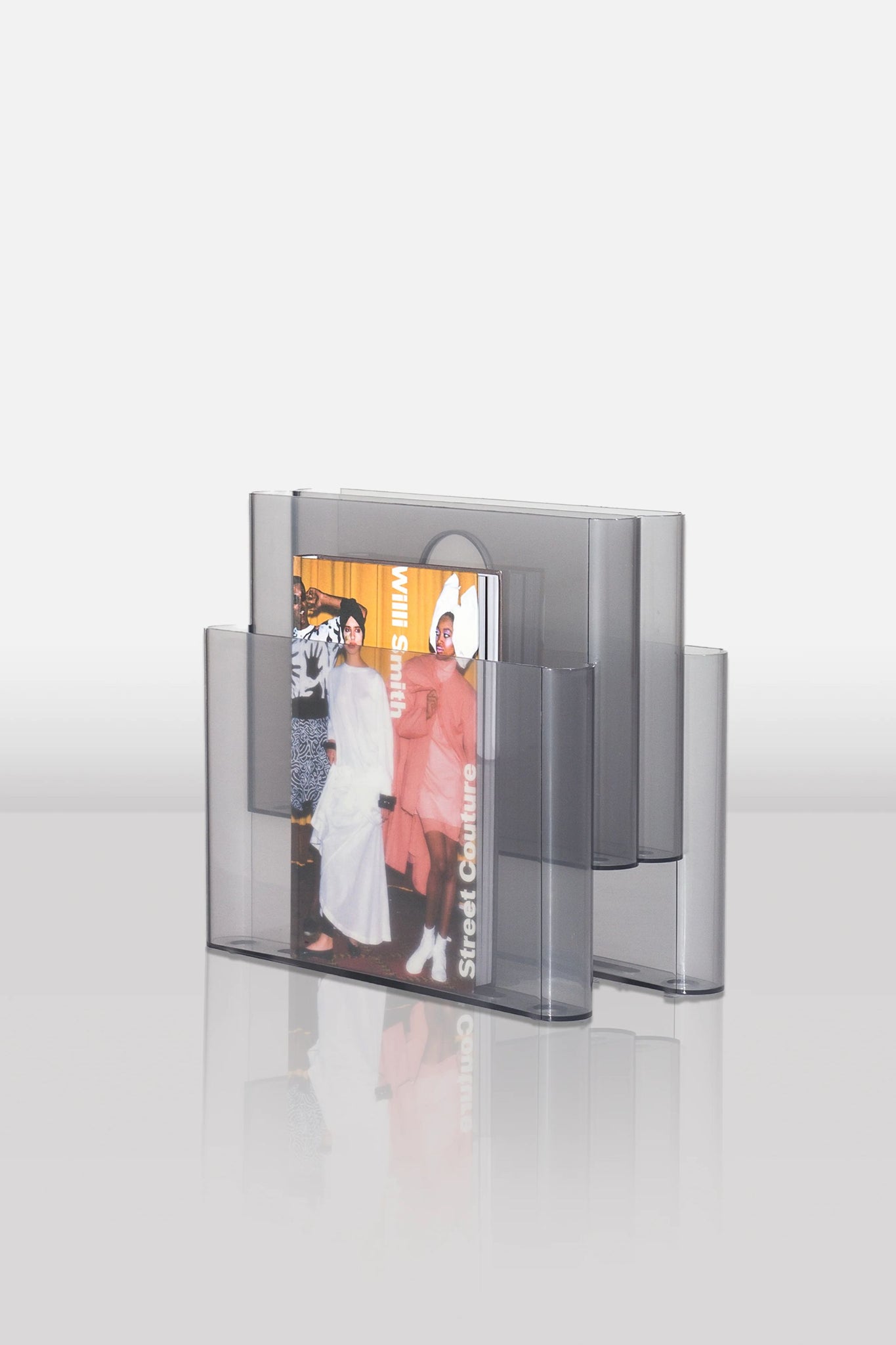 Vintage Kartell Model 4676 Magazine Holder, Smoke | Bonne Choice