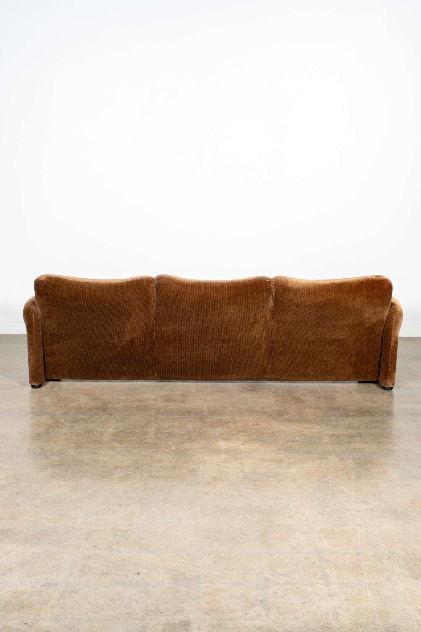 Maralunga 3-Seater Sofa, Brown Pinstripe Velvet